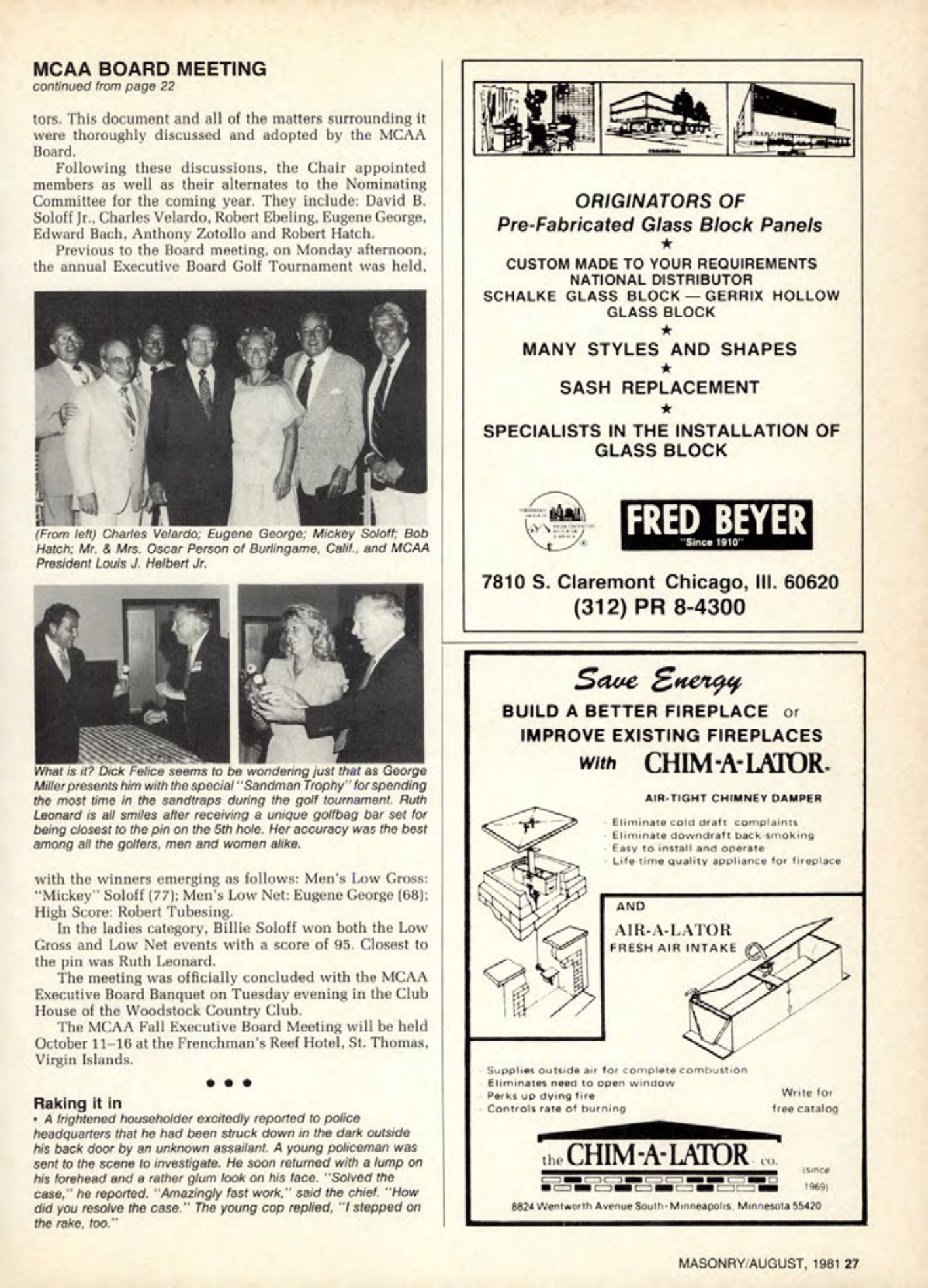 Masonry Magazine August 1981 Page. 27