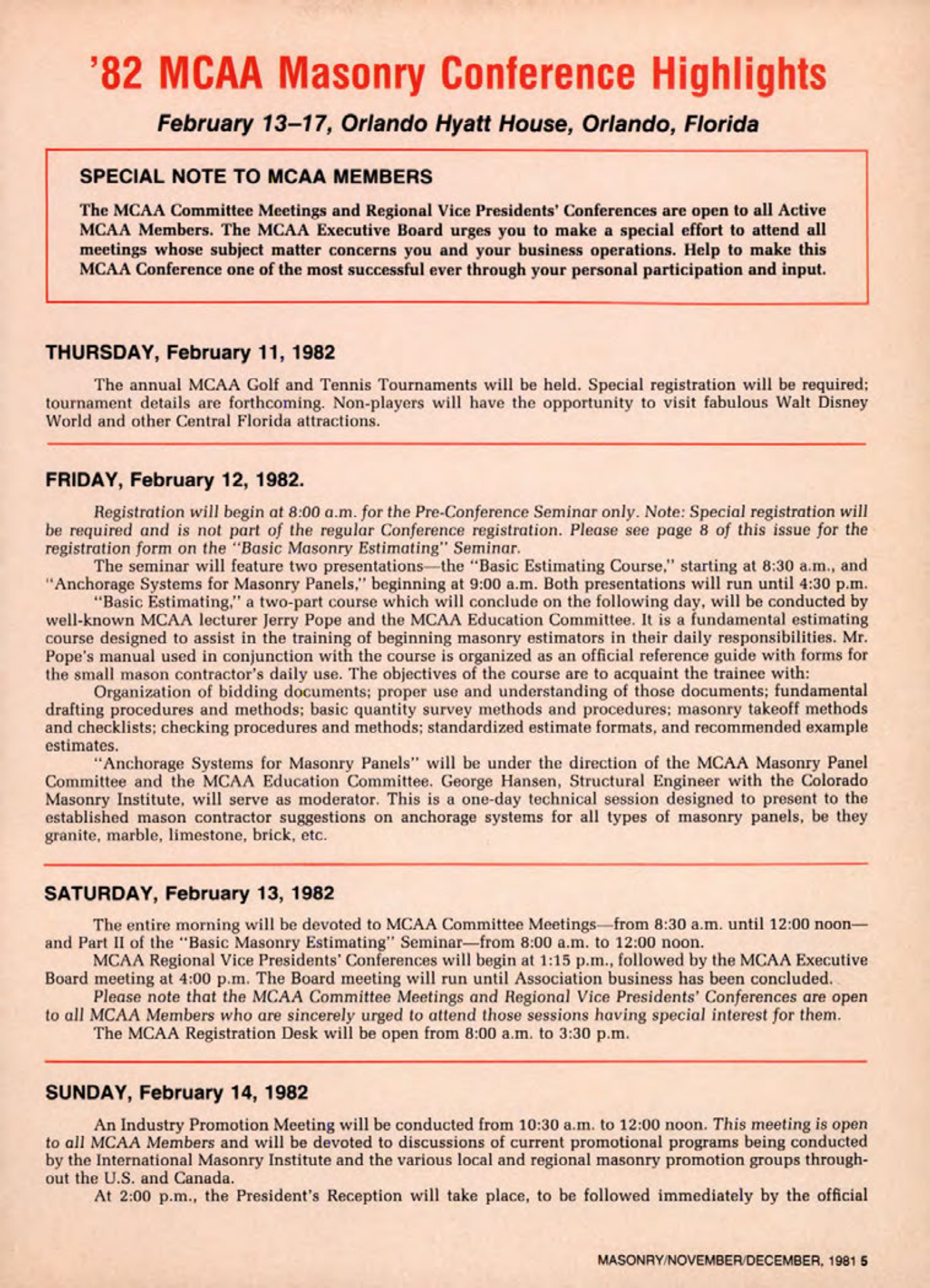 Masonry Magazine December 1981 Page. 5