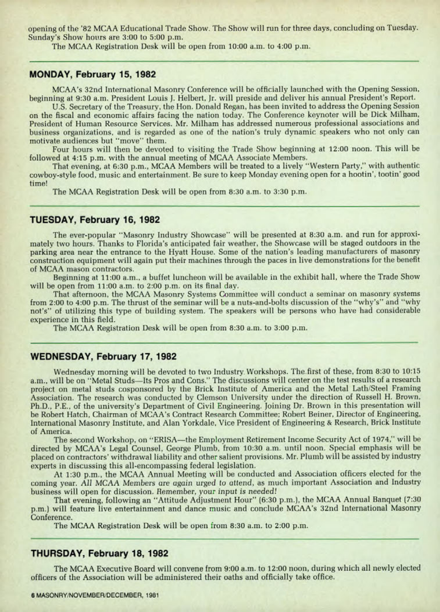 Masonry Magazine December 1981 Page. 6