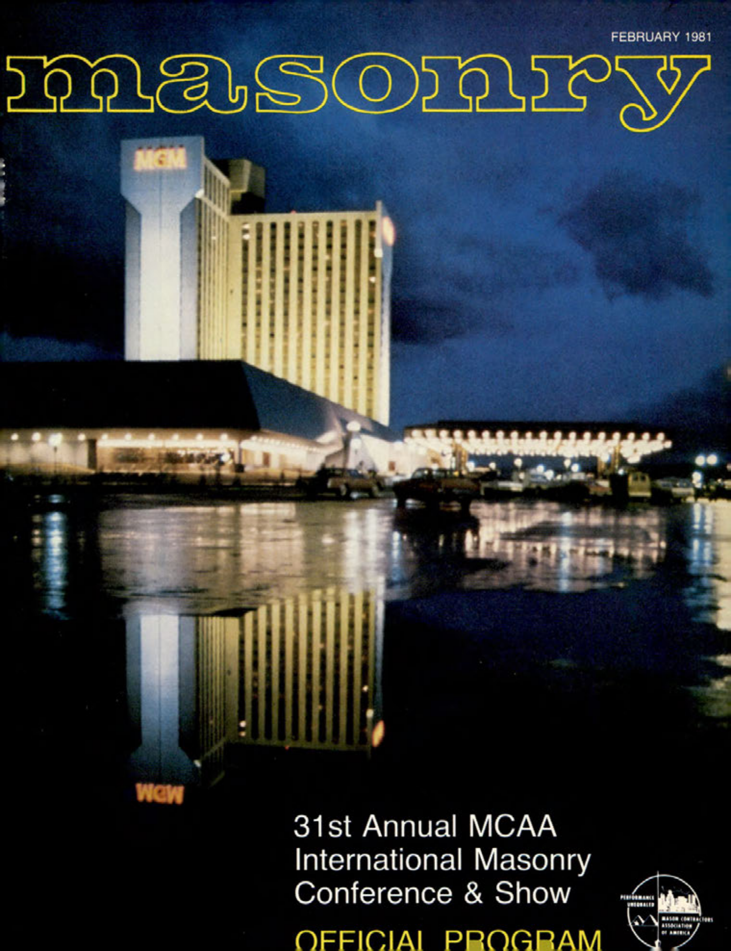 Masonry Magazine February 1981 Page. 1