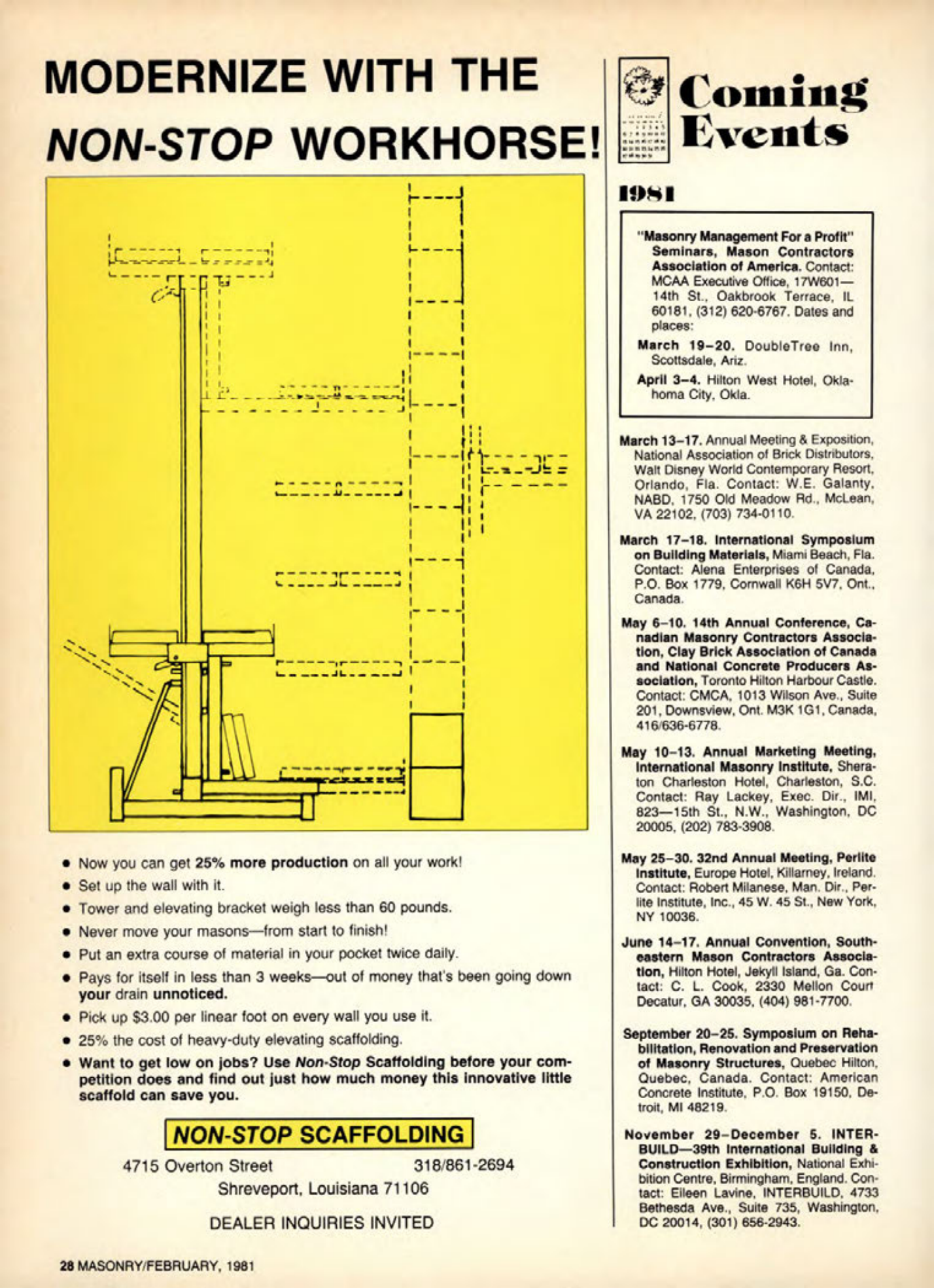 Masonry Magazine February 1981 Page. 28