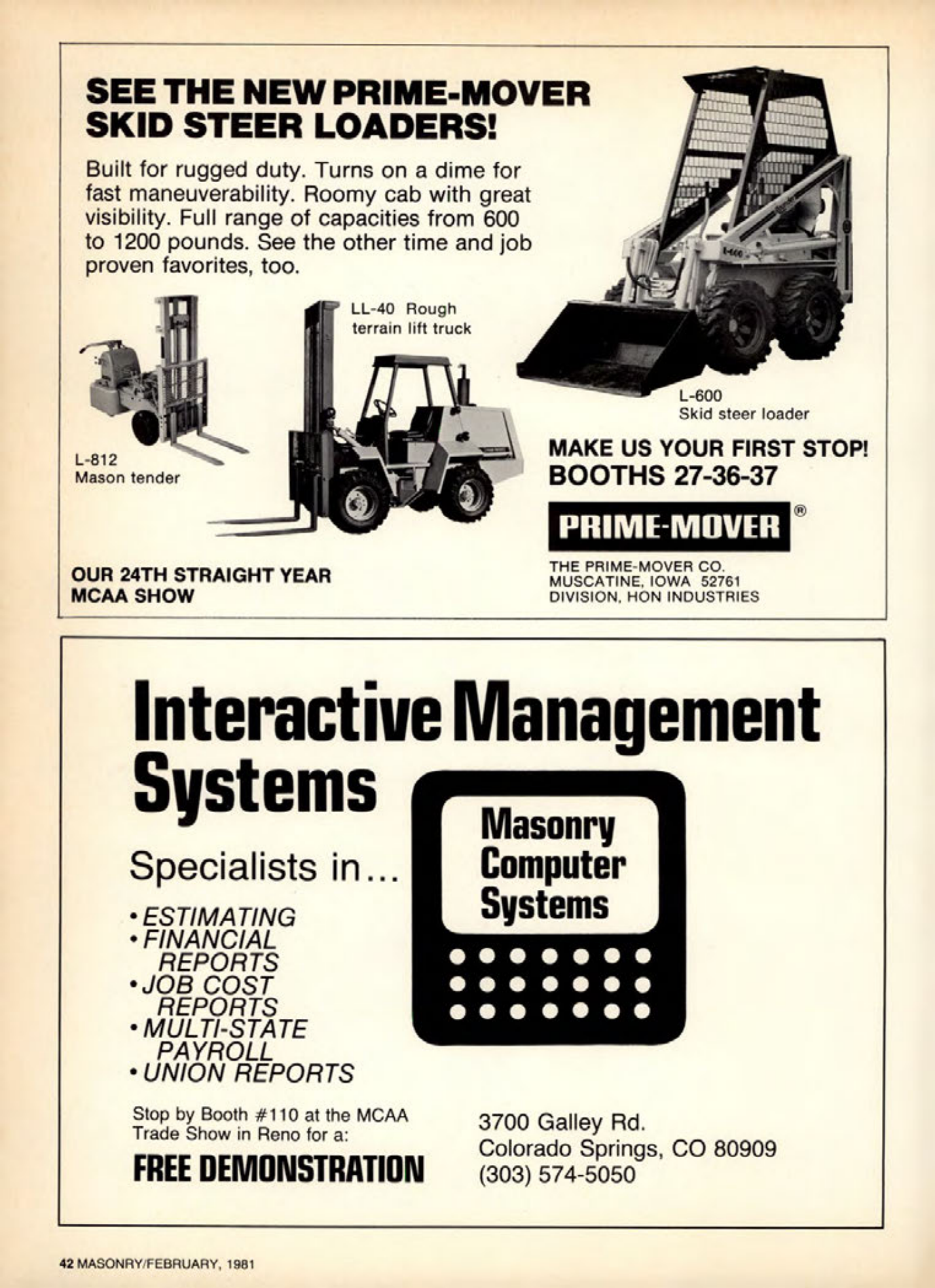 Masonry Magazine February 1981 Page. 42