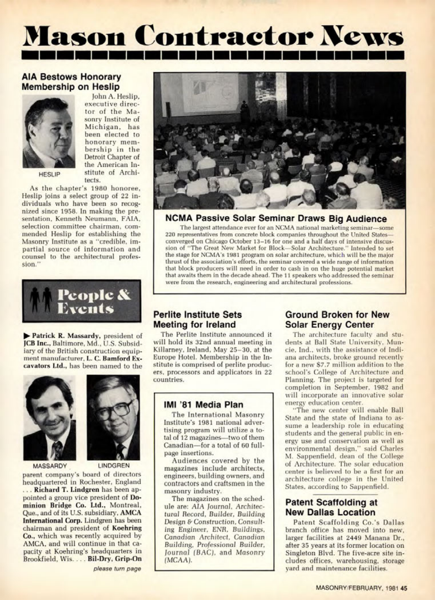 Masonry Magazine February 1981 Page. 45