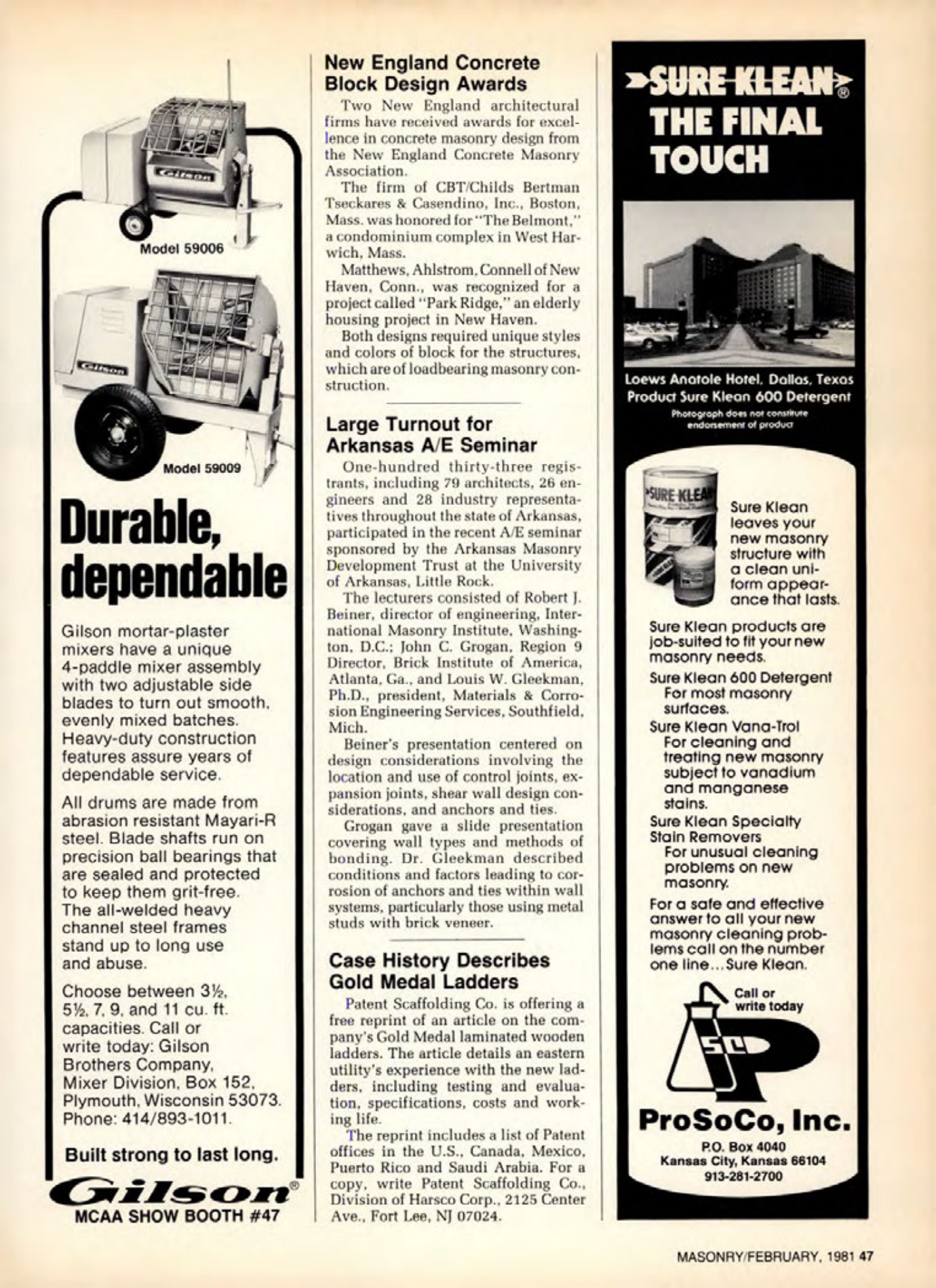 Masonry Magazine February 1981 Page. 47