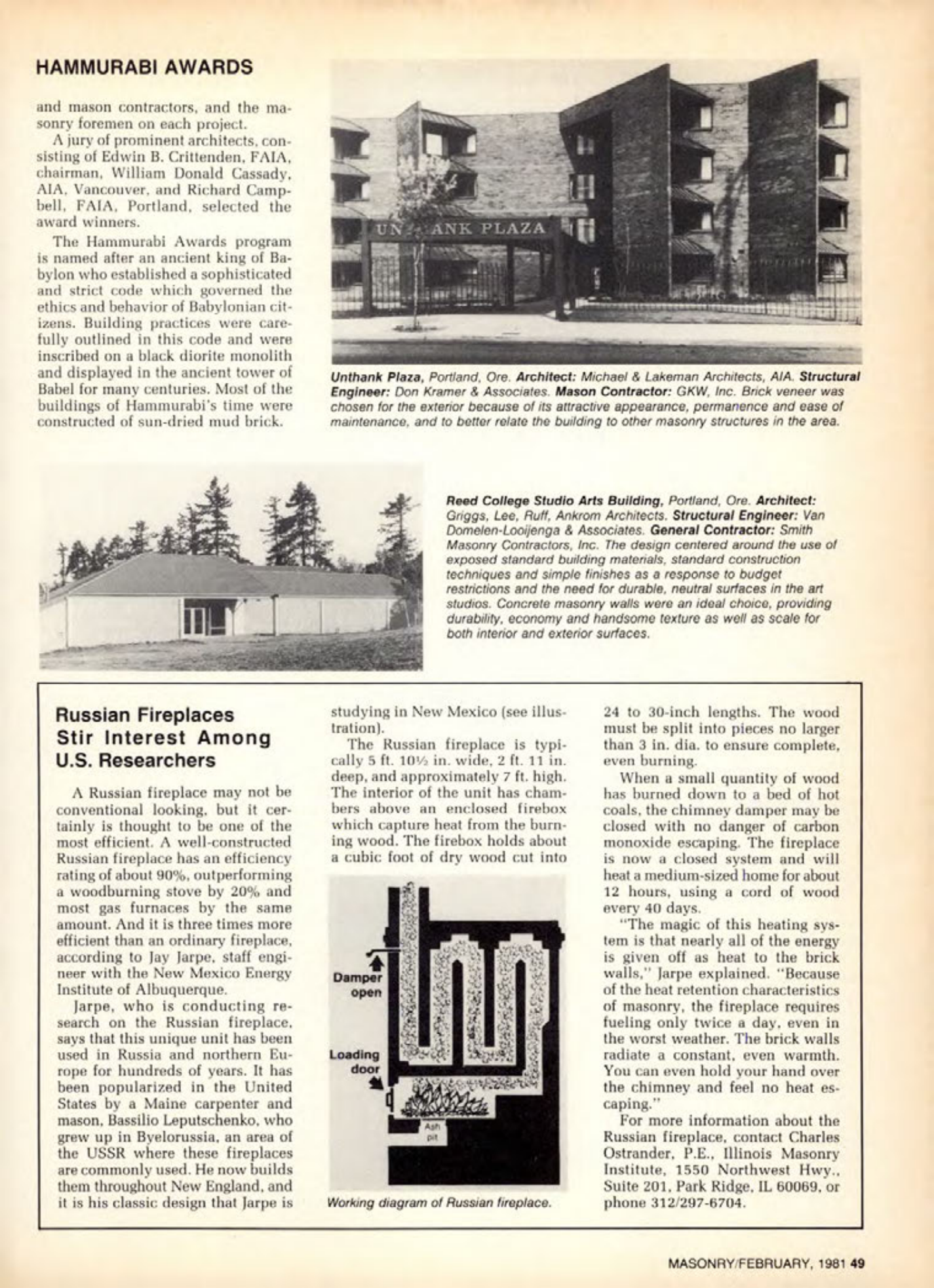 Masonry Magazine February 1981 Page. 49