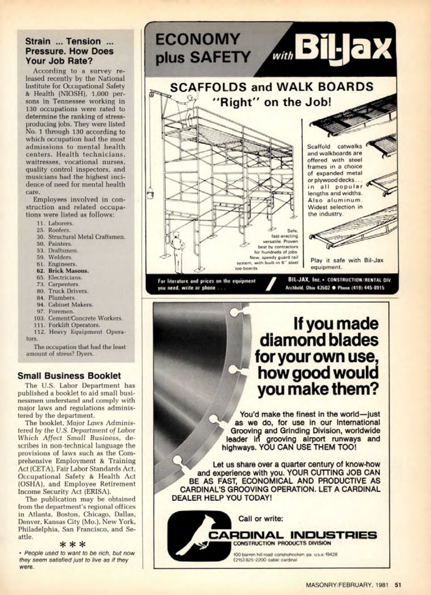 Masonry Magazine February 1981 Page. 51