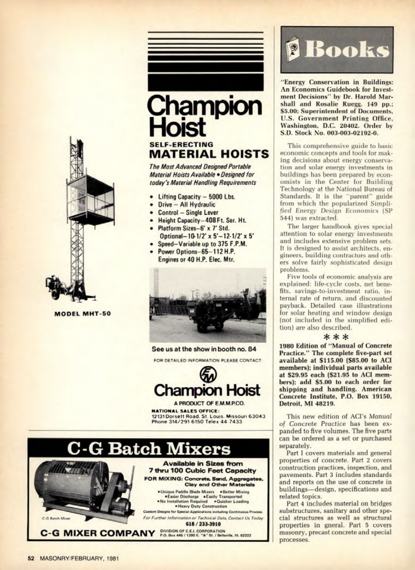 Masonry Magazine February 1981 Page. 52