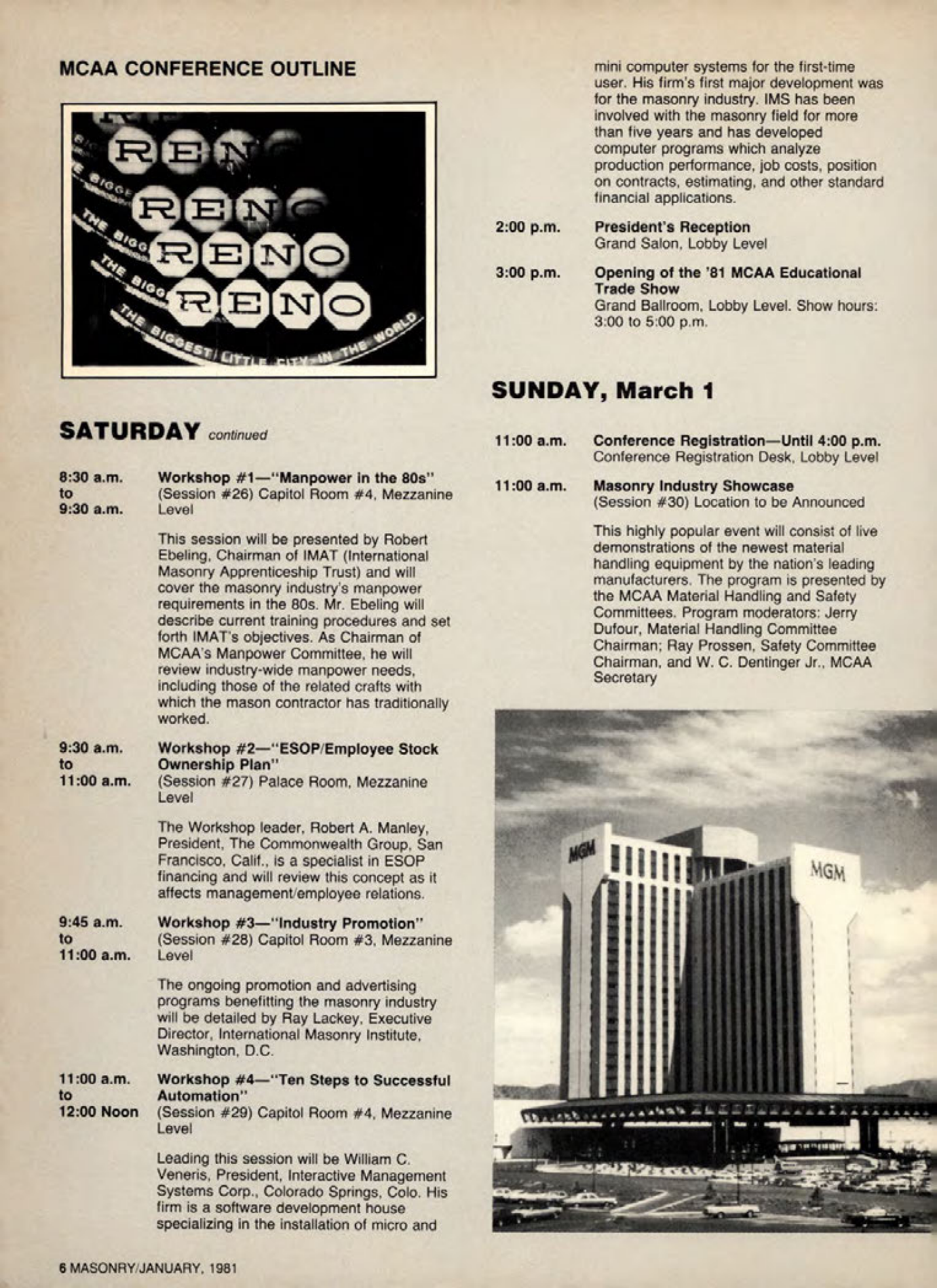 Masonry Magazine January 1981 Page. 6