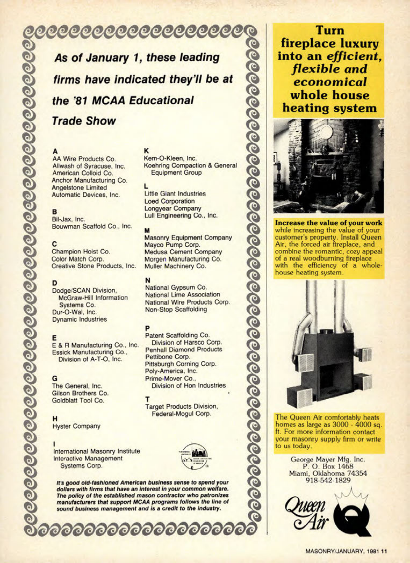 Masonry Magazine January 1981 Page. 11