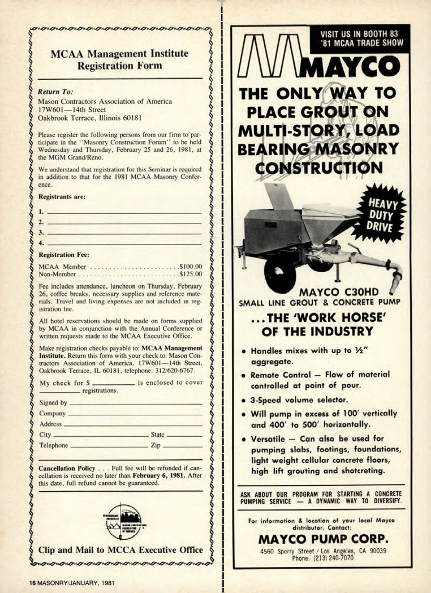 Masonry Magazine January 1981 Page.16