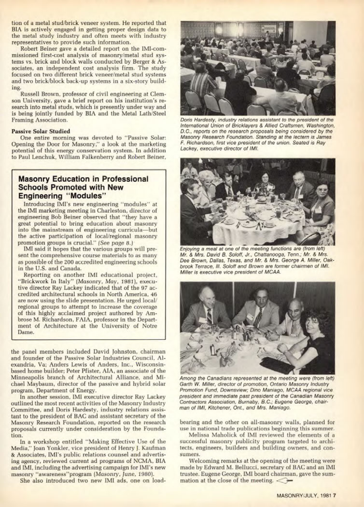 Masonry Magazine July 1981 Page. 7