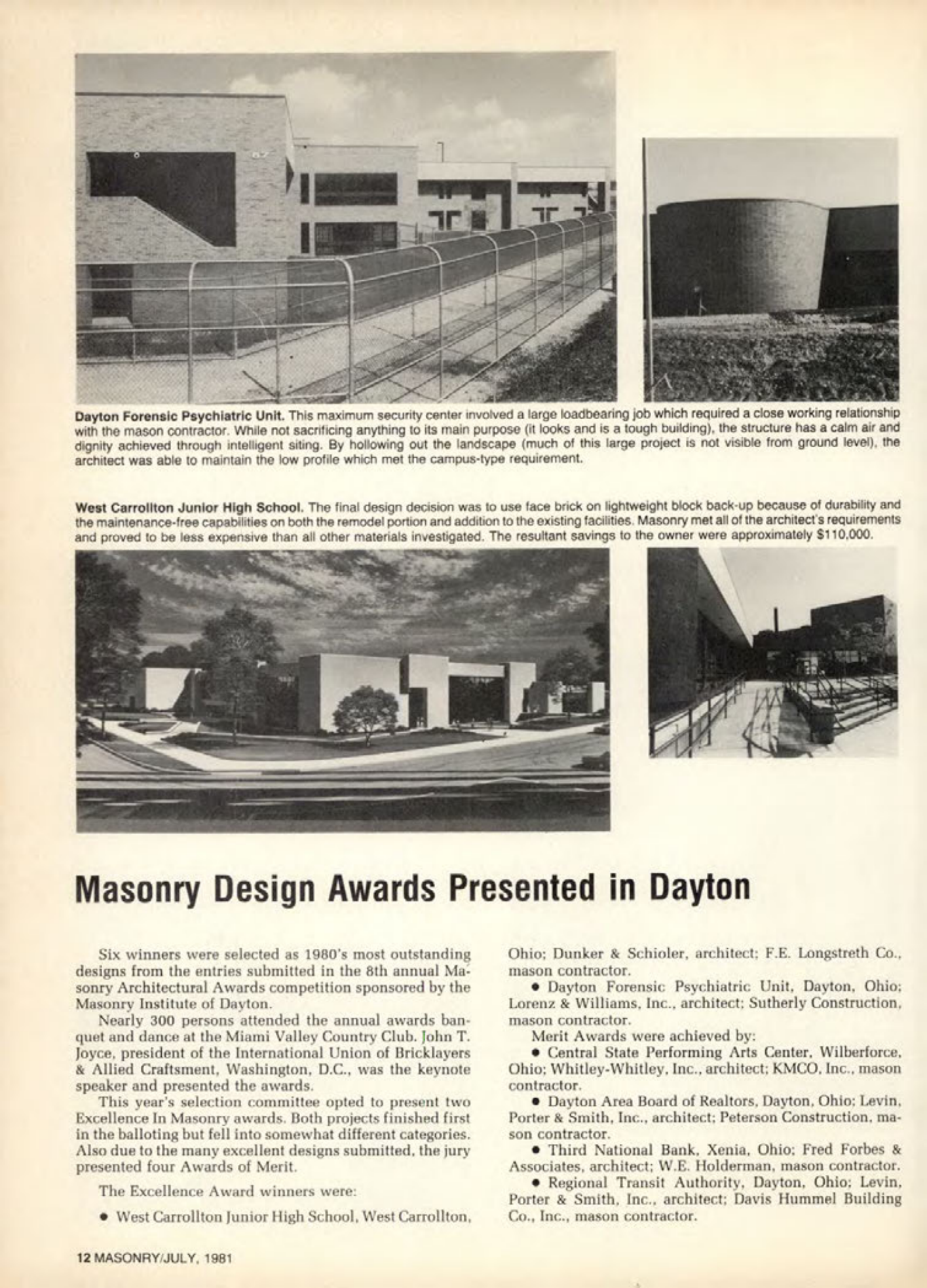 Masonry Magazine July 1981 Page. 12