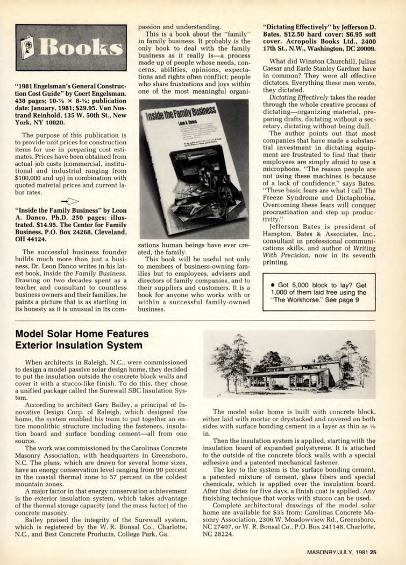 Masonry Magazine July 1981 Page. 25
