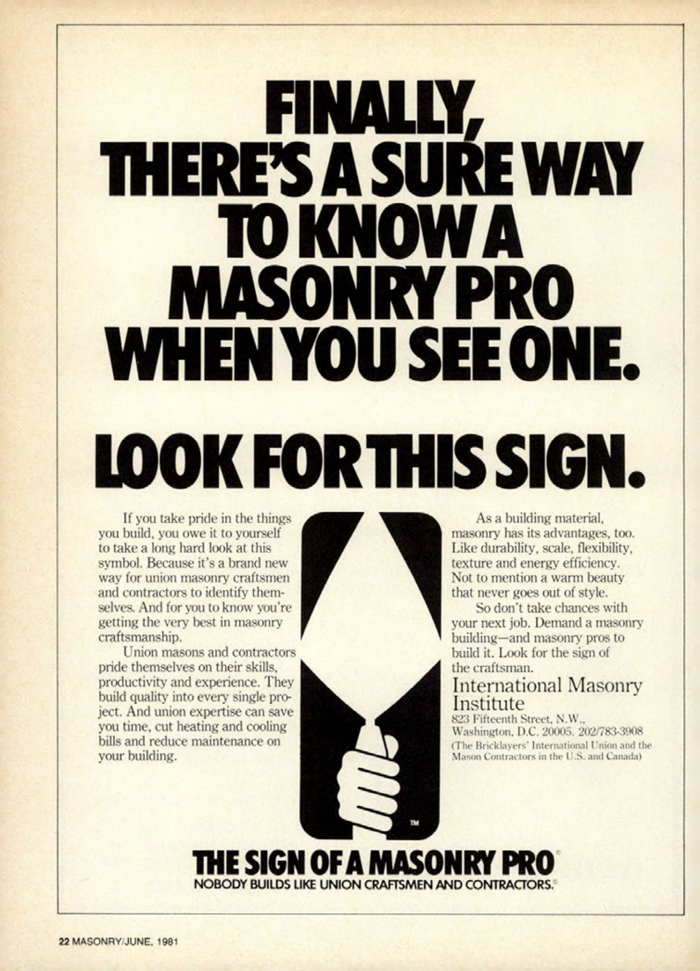 Masonry Magazine June 1981 Page. 22
