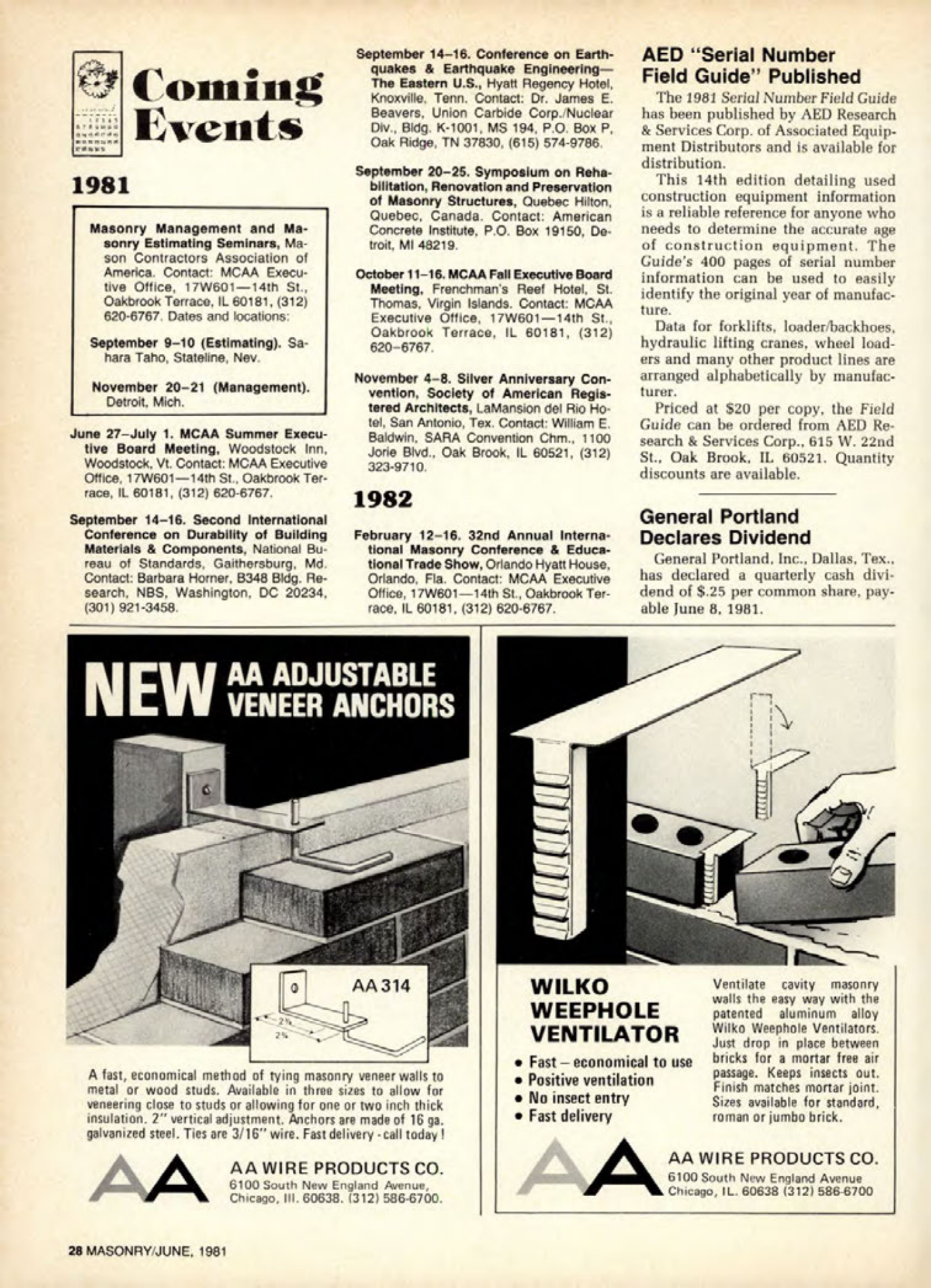 Masonry Magazine June 1981 Page. 28