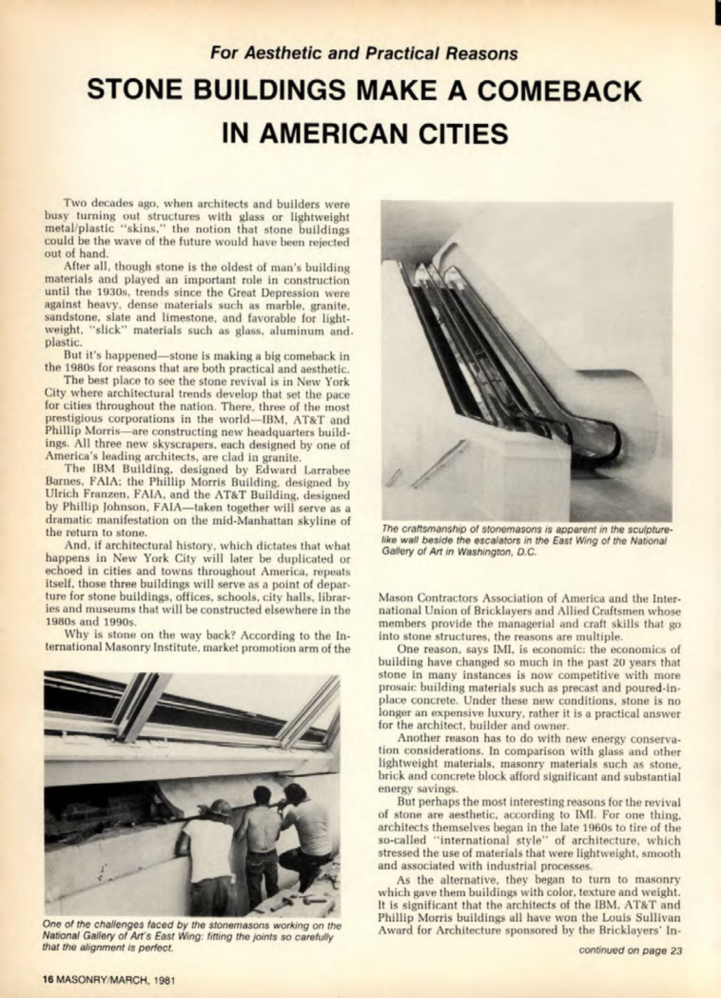 Masonry Magazine March 1981 Page. 16