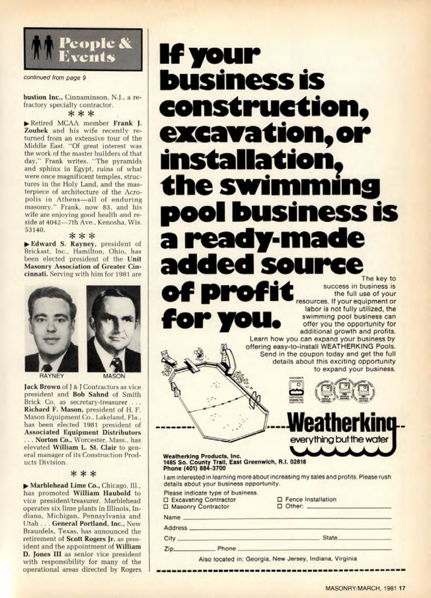 Masonry Magazine March 1981 Page. 17