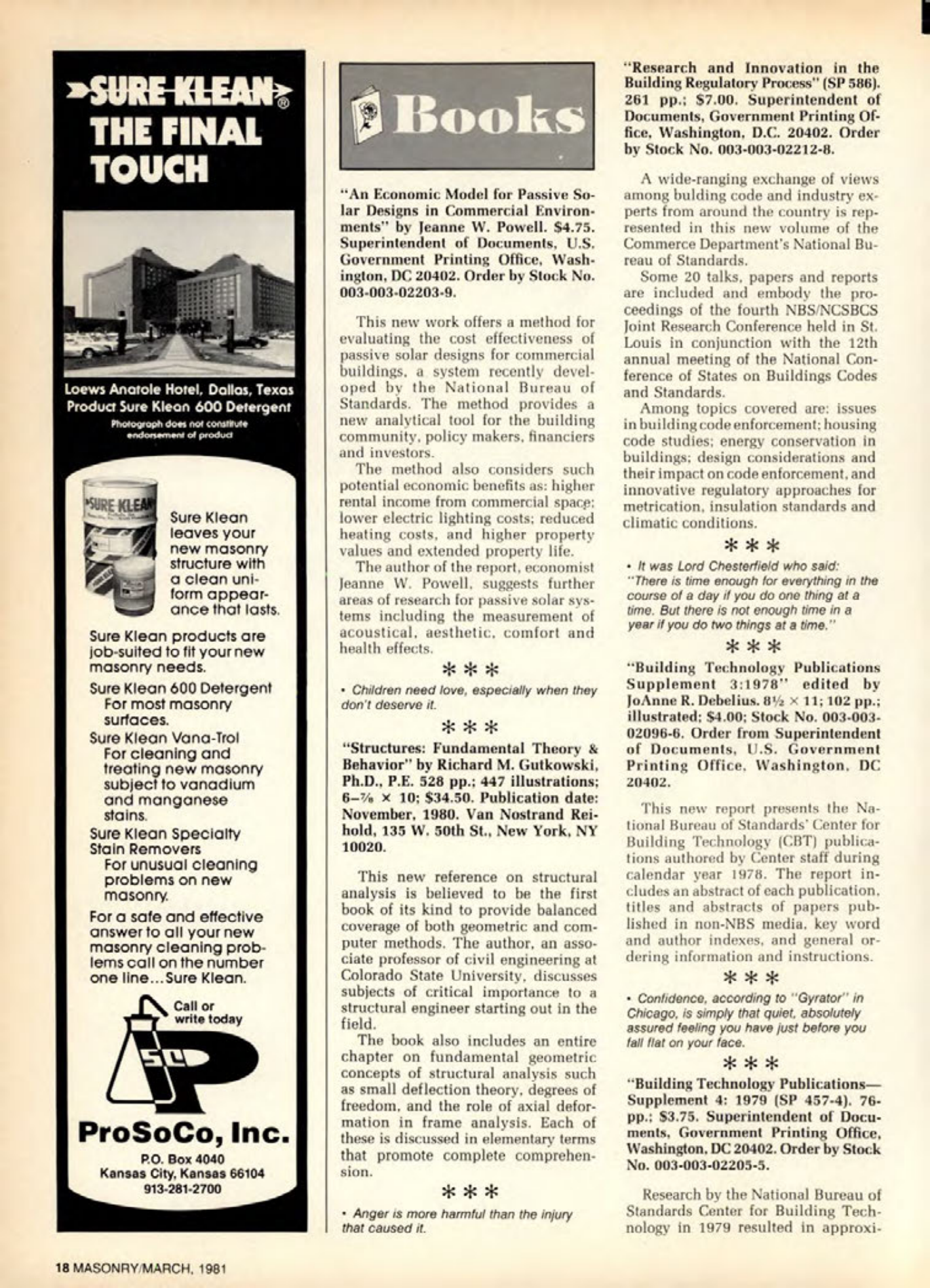 Masonry Magazine March 1981 Page. 18