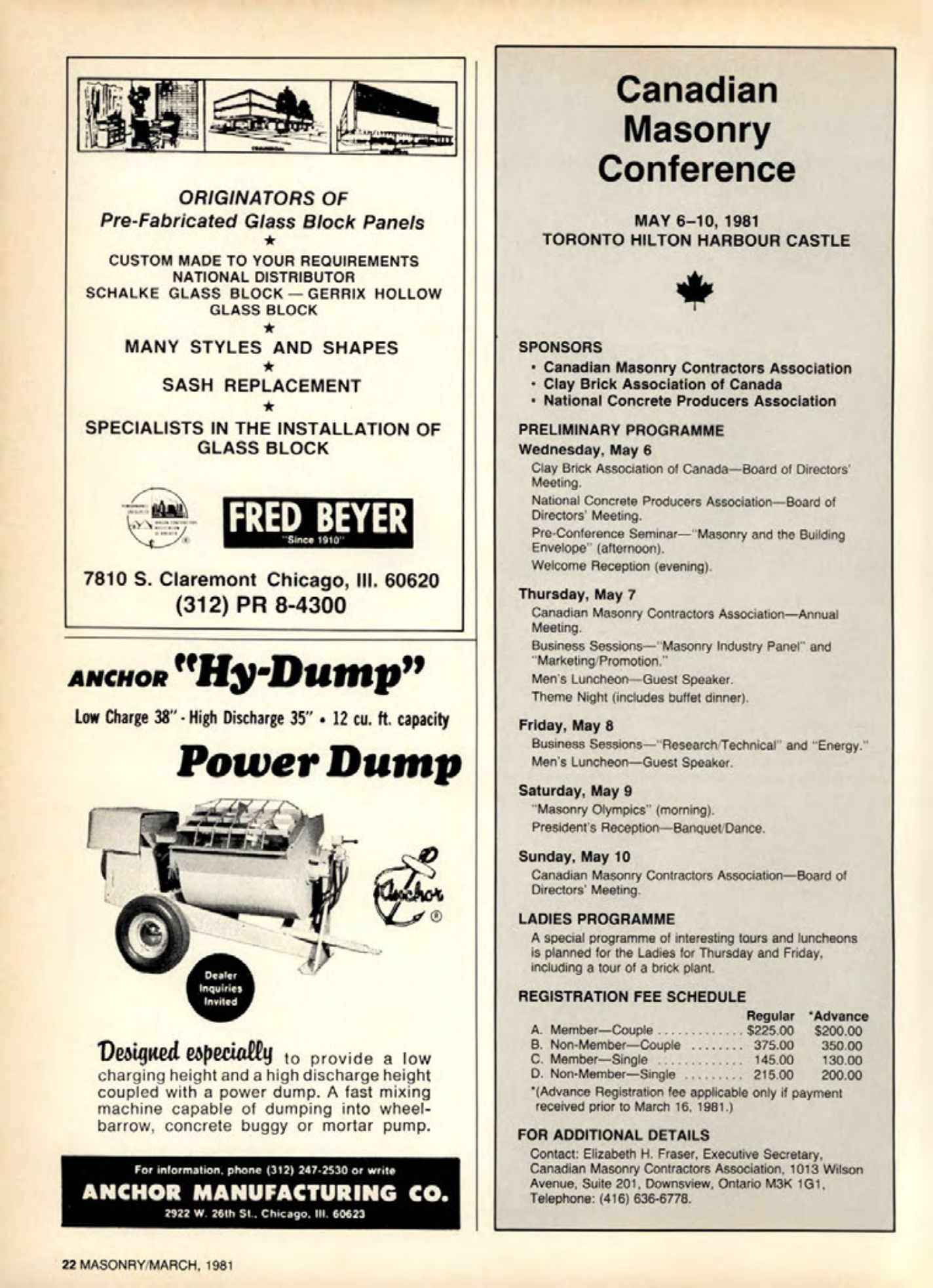 Masonry Magazine March 1981 Page. 22