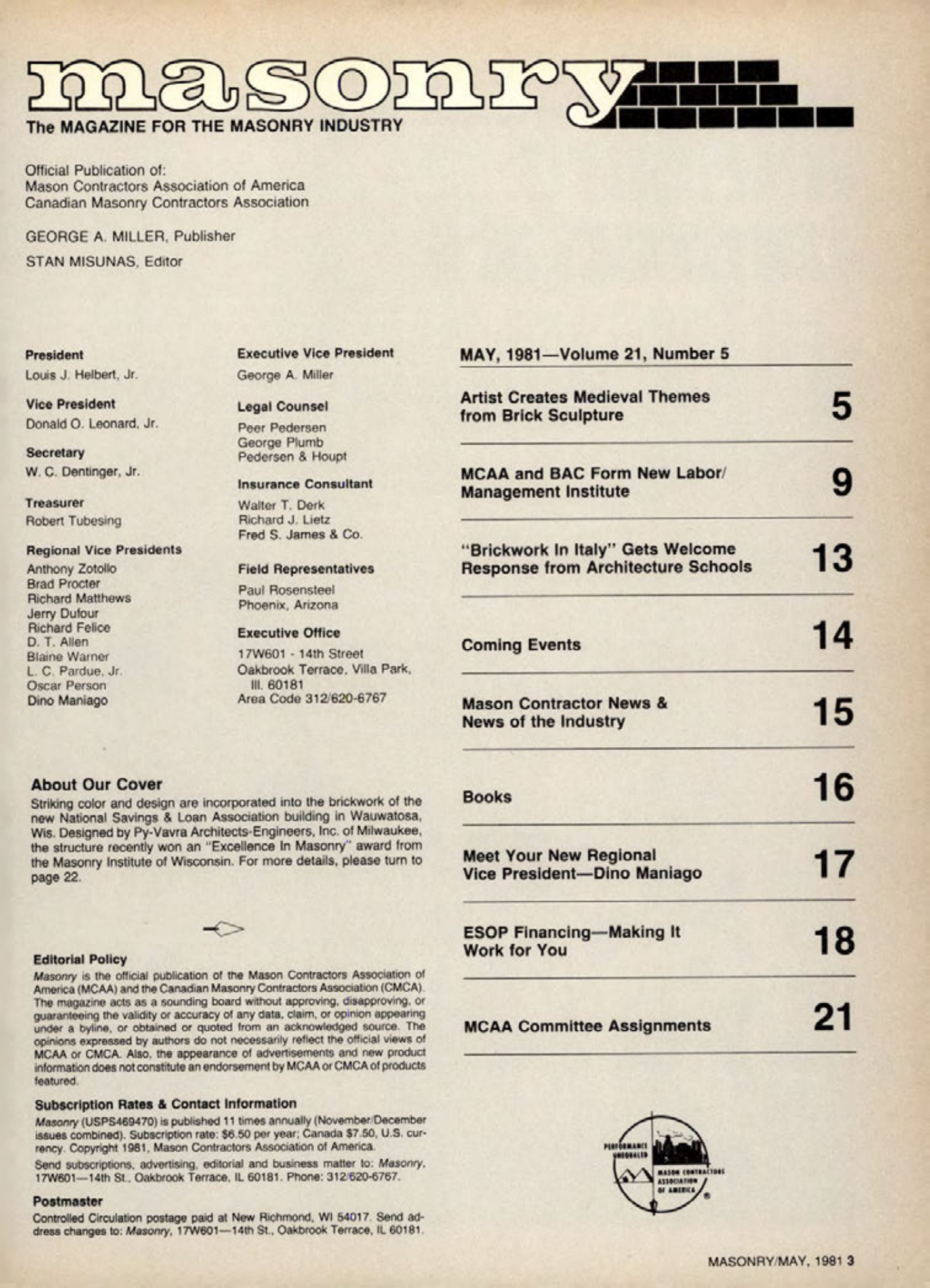 Masonry Magazine May 1981 Page. 3