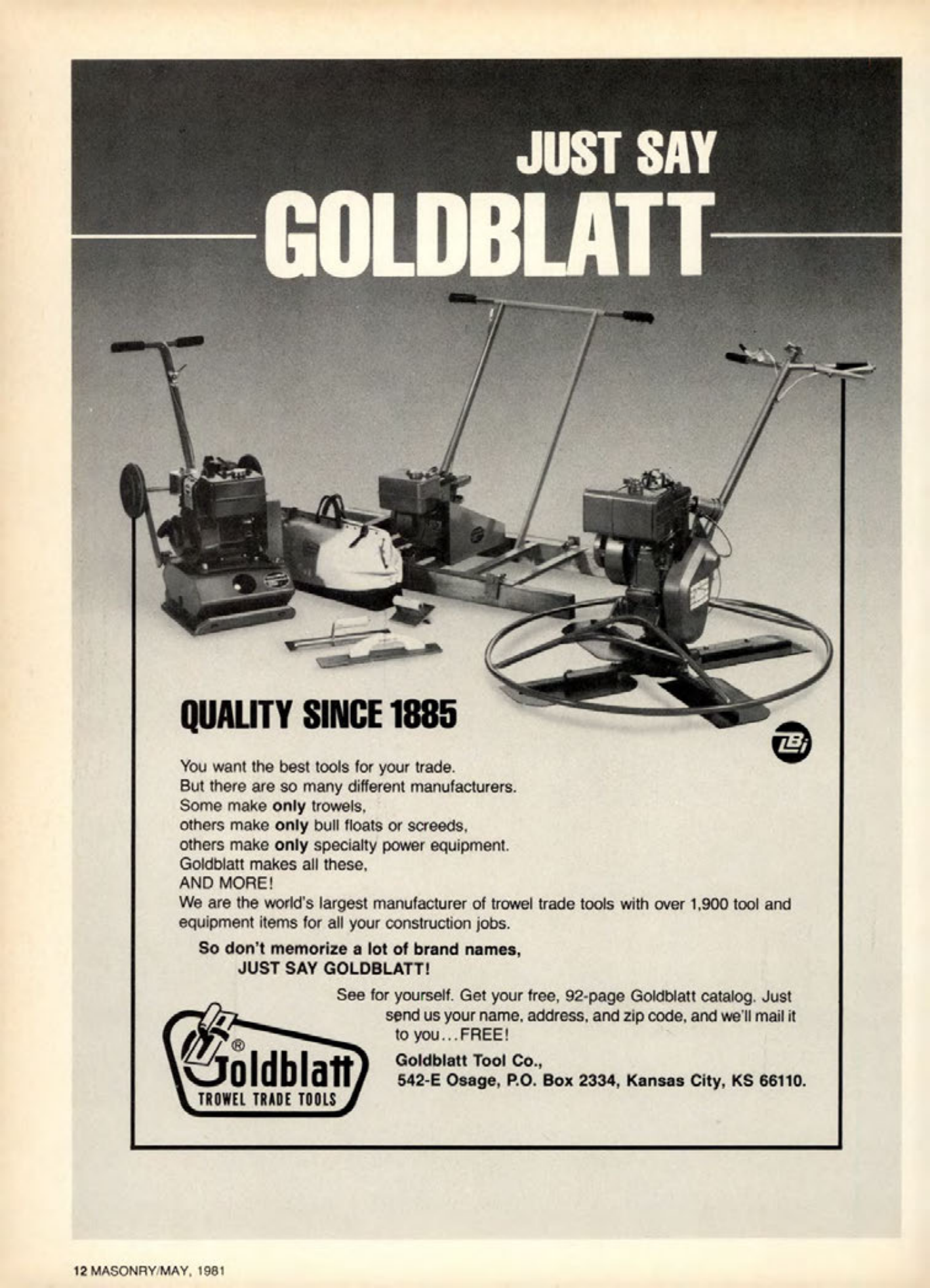 Masonry Magazine May 1981 Page. 12