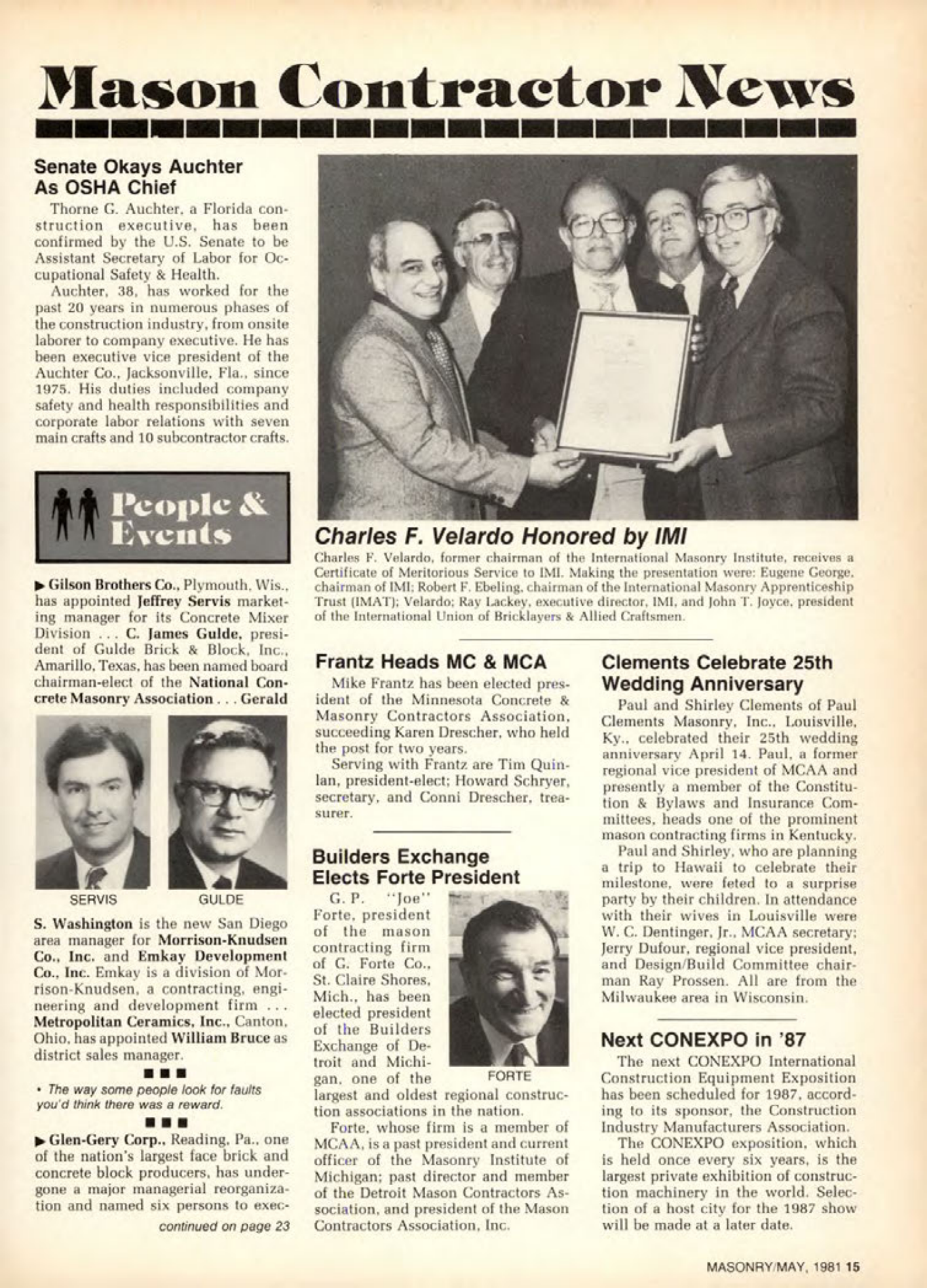 Masonry Magazine May 1981 Page. 15