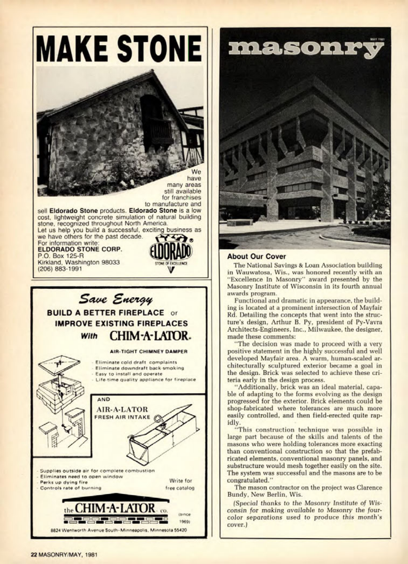 Masonry Magazine May 1981 Page. 22