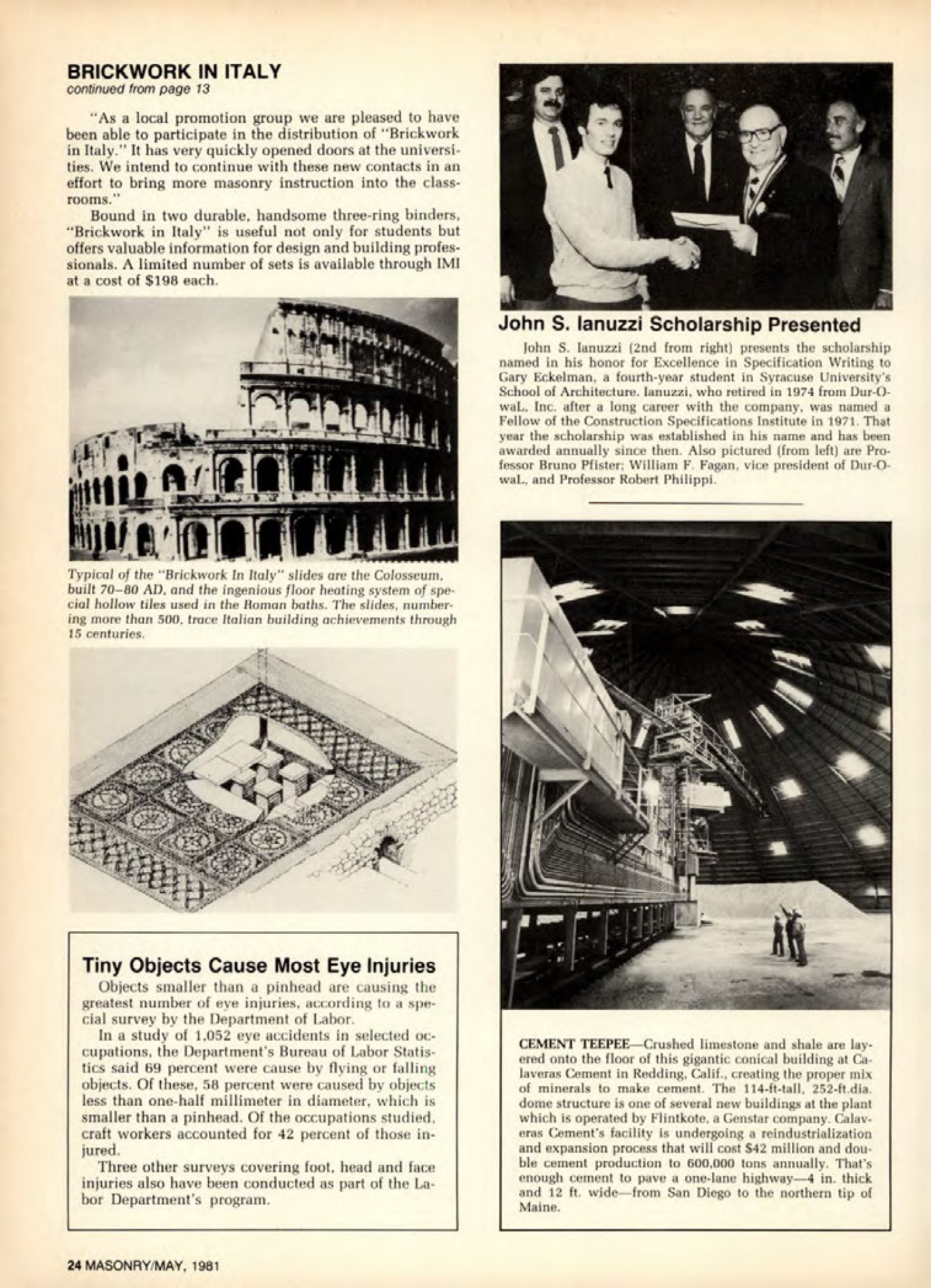 Masonry Magazine May 1981 Page. 24