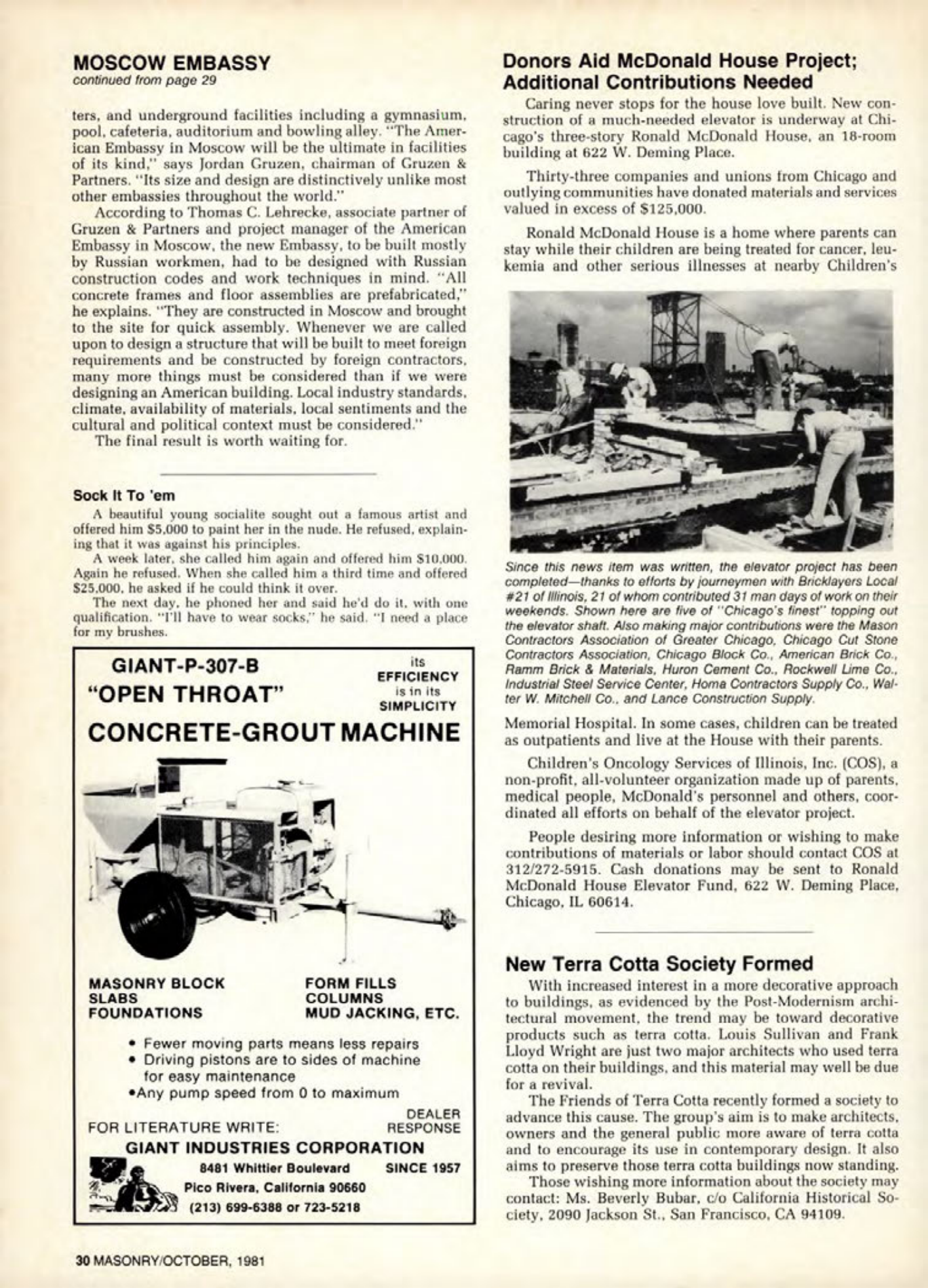 Masonry Magazine October 1981 Page. 26