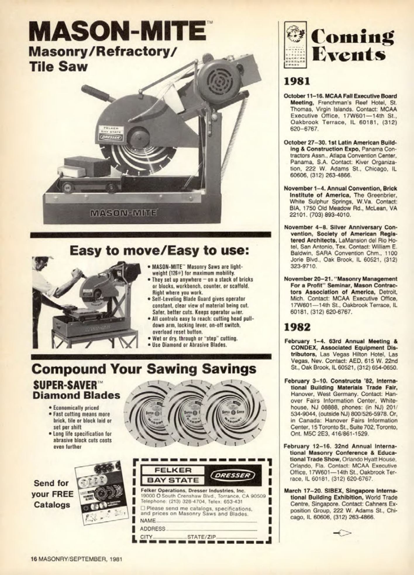 Masonry Magazine September 1981 Page. 16