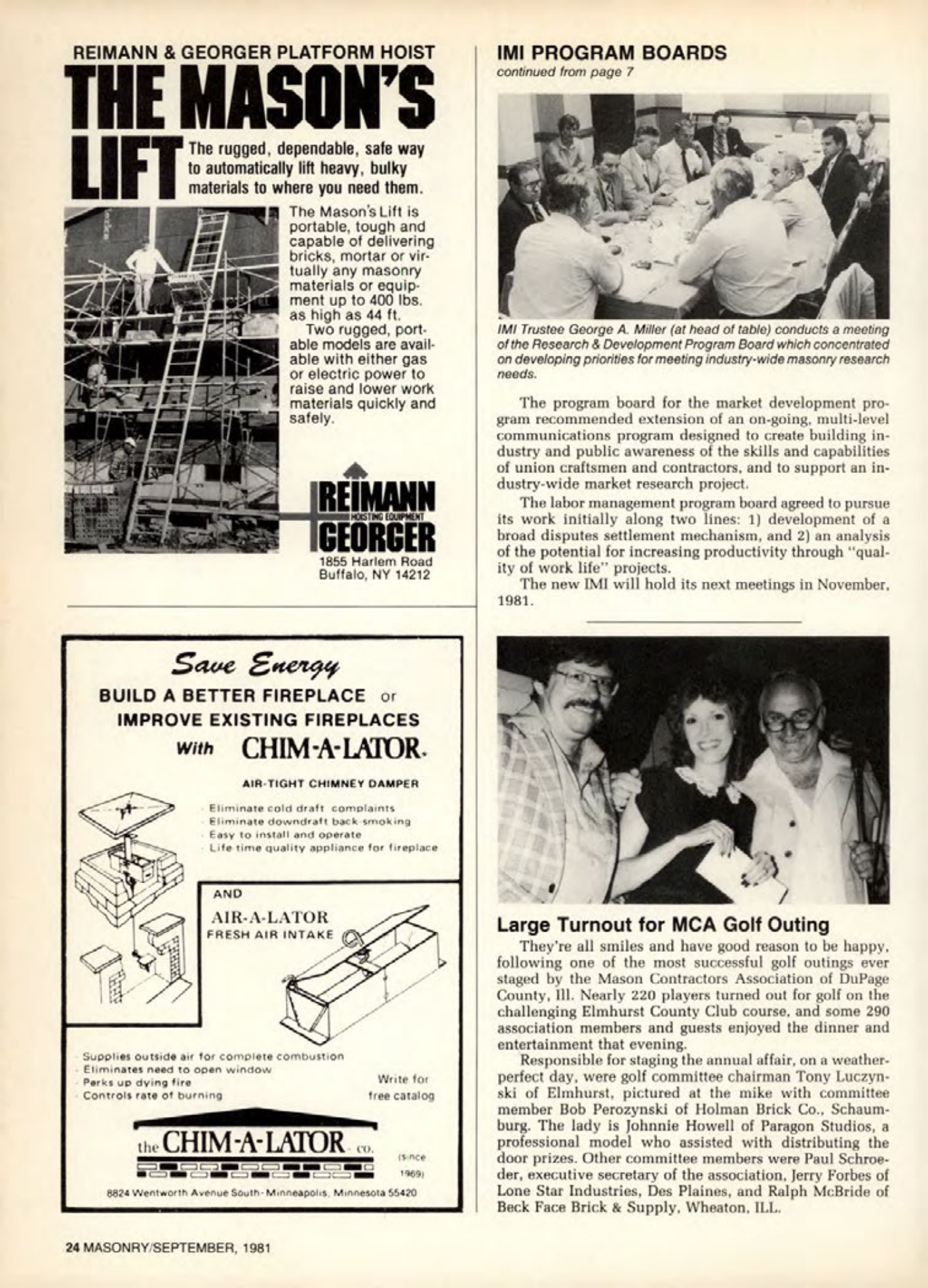 Masonry Magazine September 1981 Page. 24