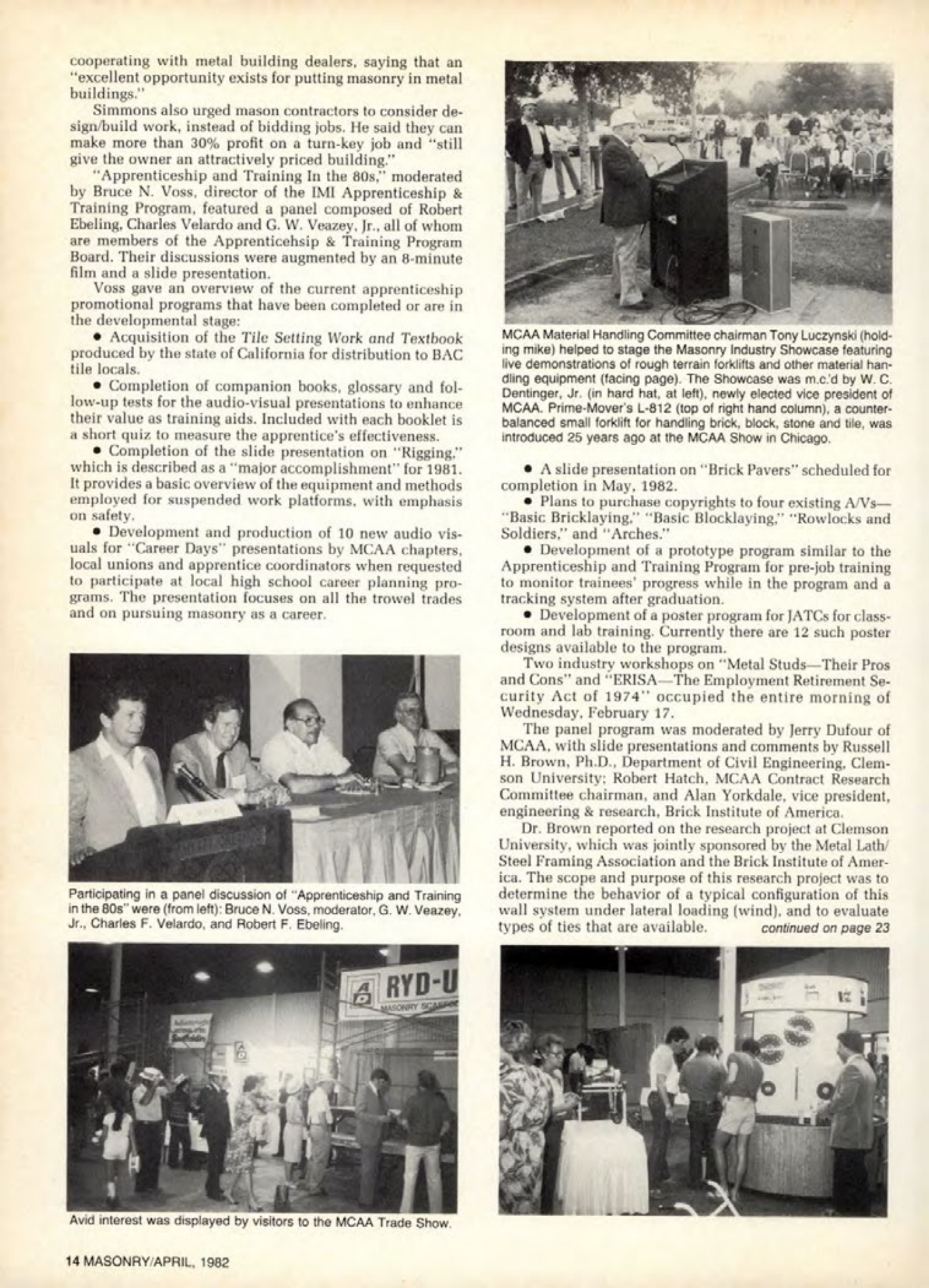 Masonry Magazine April 1982 Page. 14