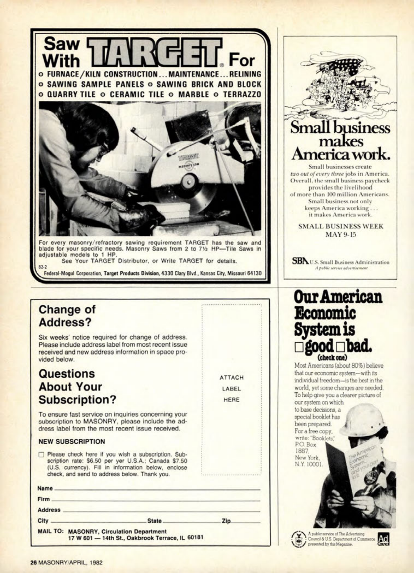 Masonry Magazine April 1982 Page. 26