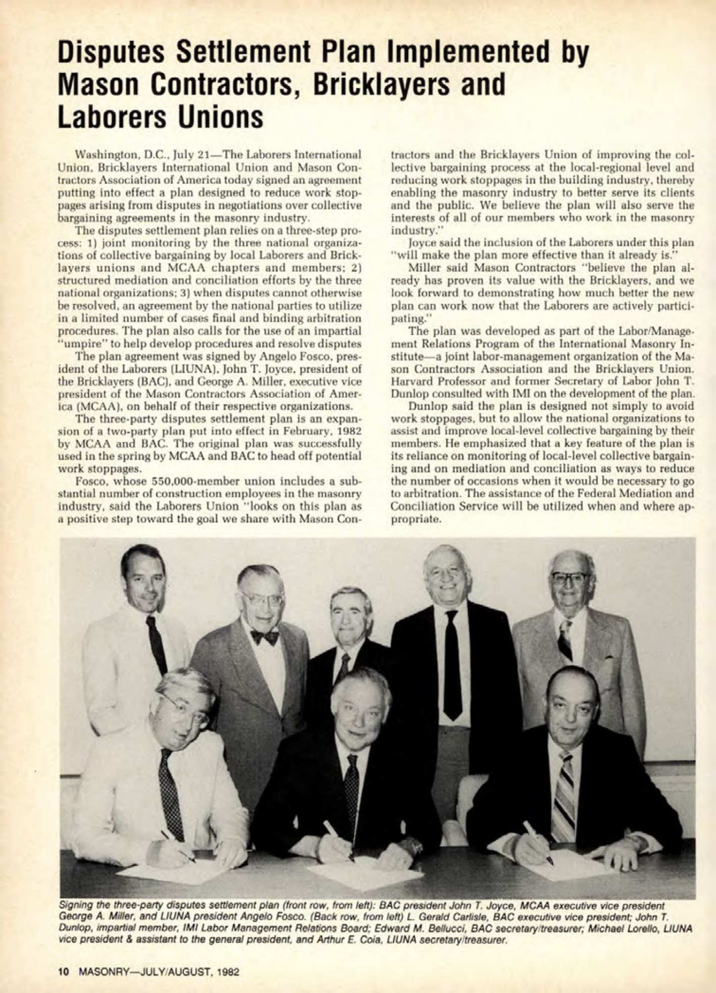 Masonry Magazine August 1982 Page. 10