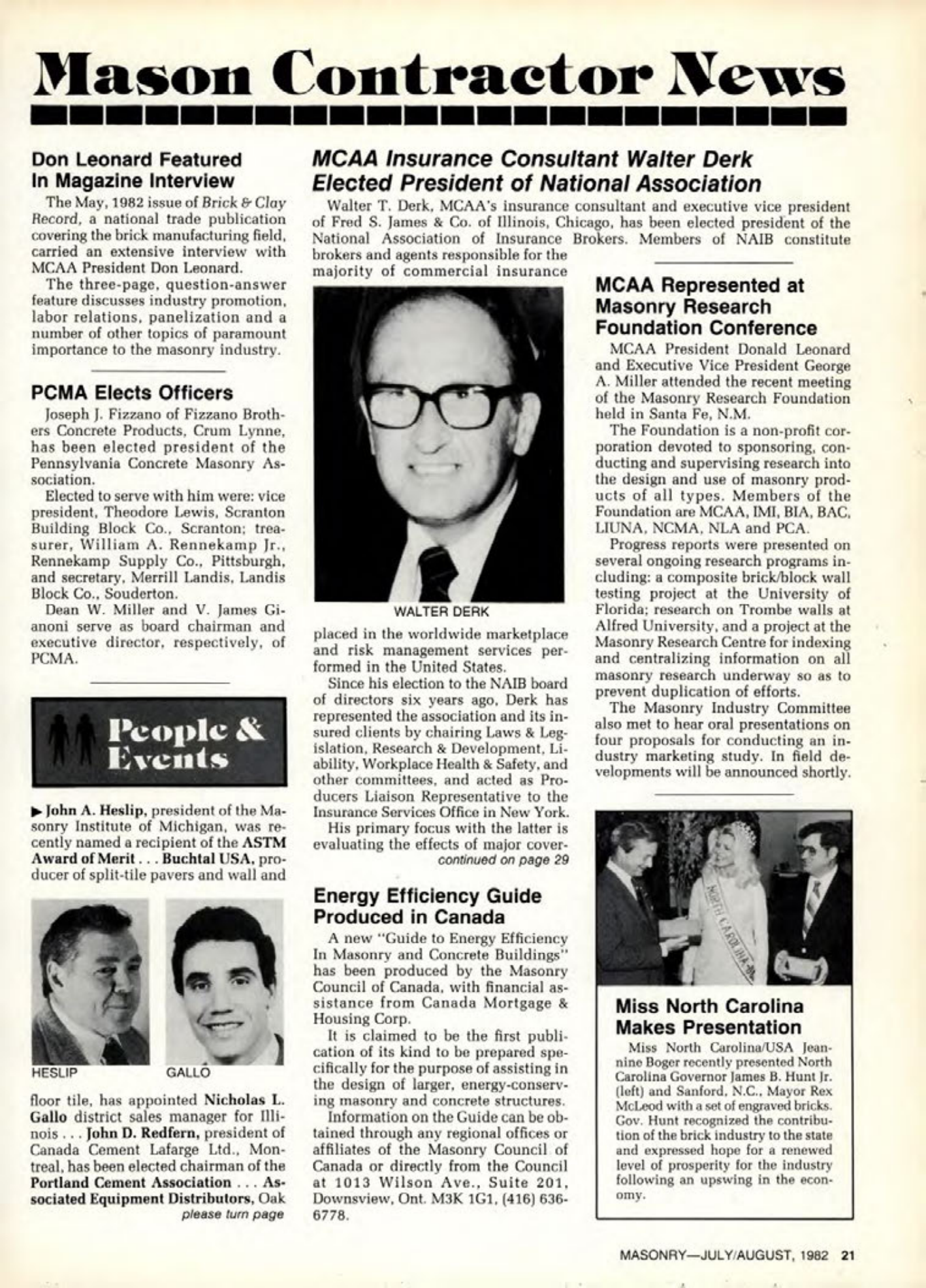 Masonry Magazine August 1982 Page. 19