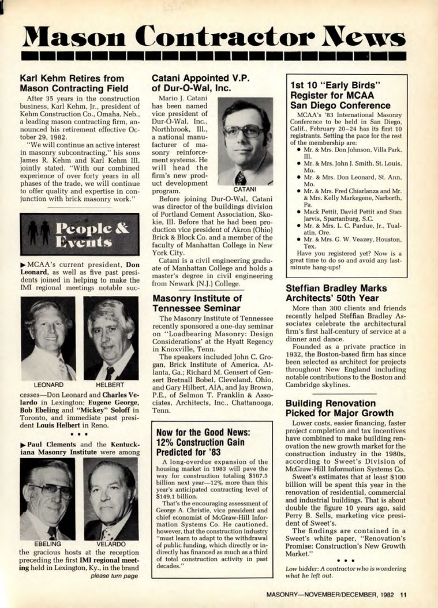 Masonry Magazine December 1982 Page. 11