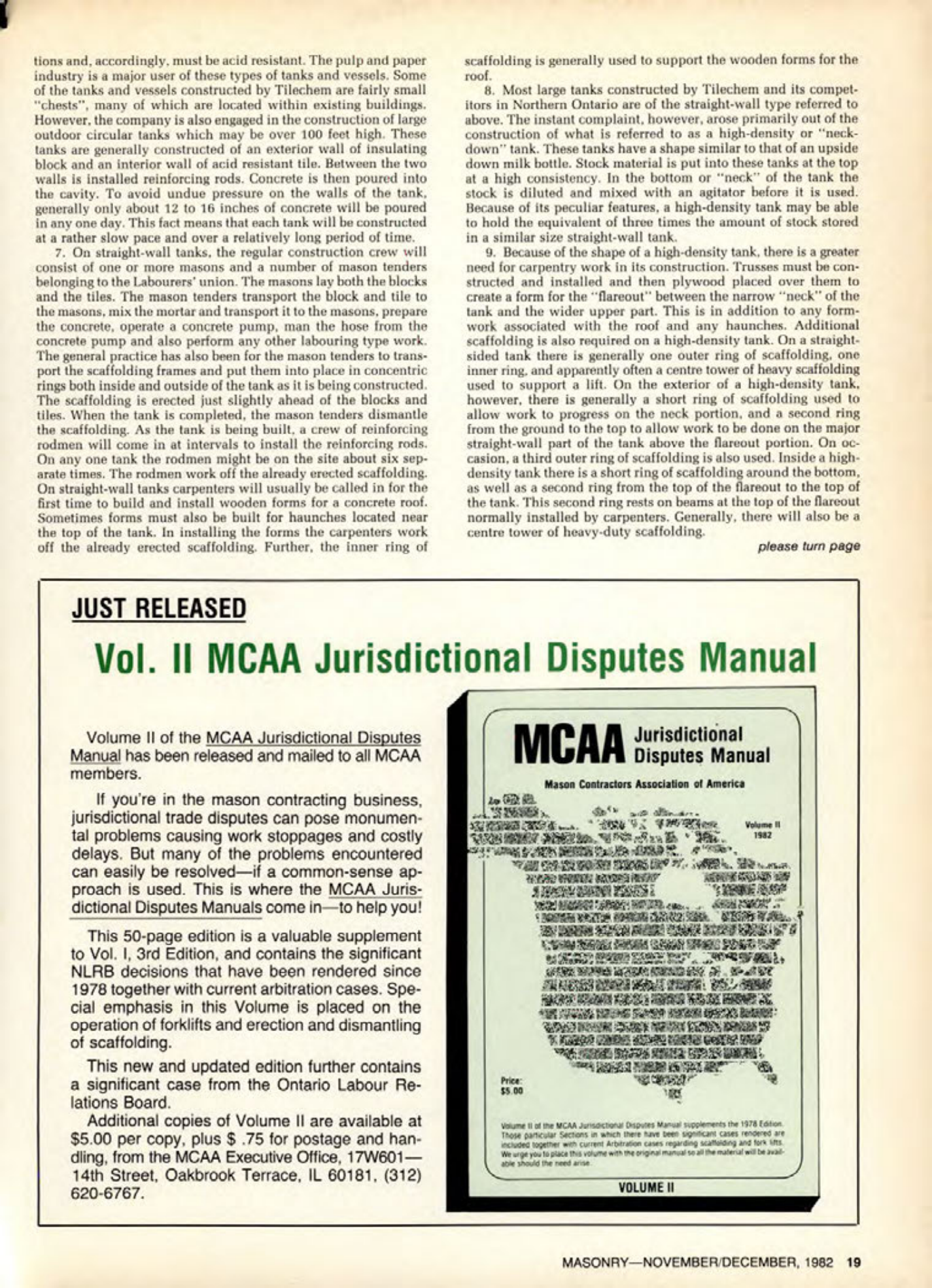 Masonry Magazine December 1982 Page. 19