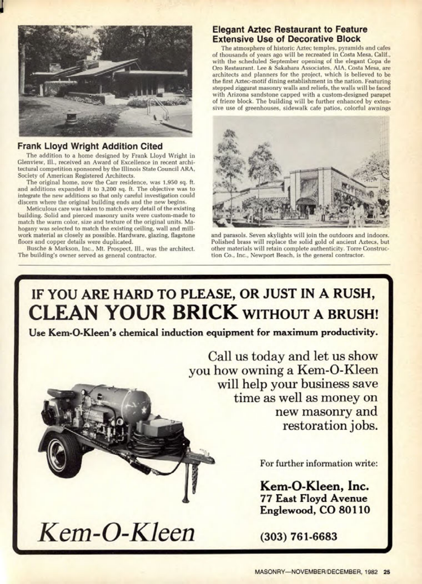 Masonry Magazine December 1982 Page. 25