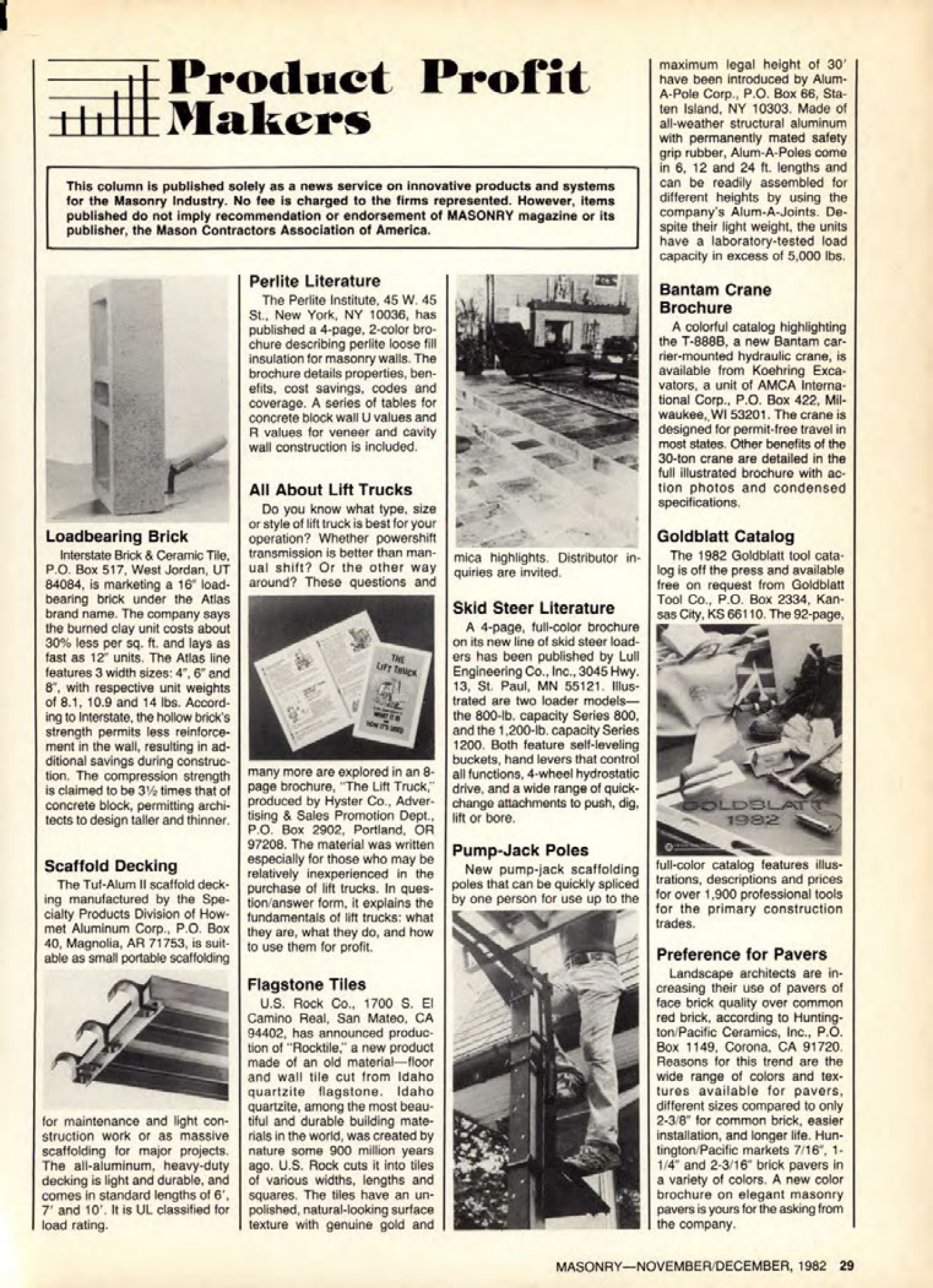 Masonry Magazine December 1982 Page. 29