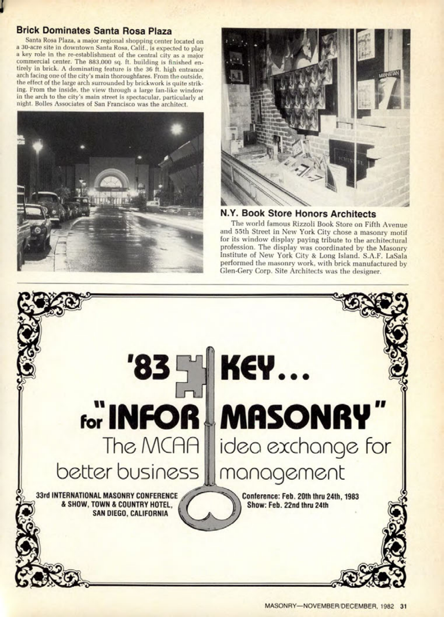Masonry Magazine December 1982 Page. 31