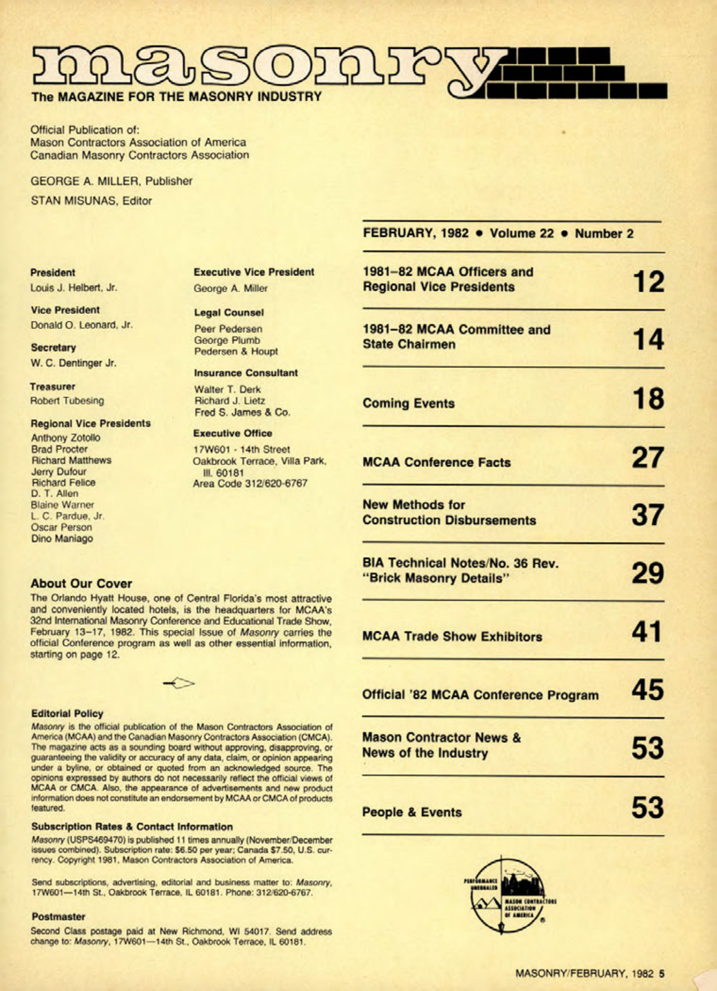 Masonry Magazine February 1982 Page. 5