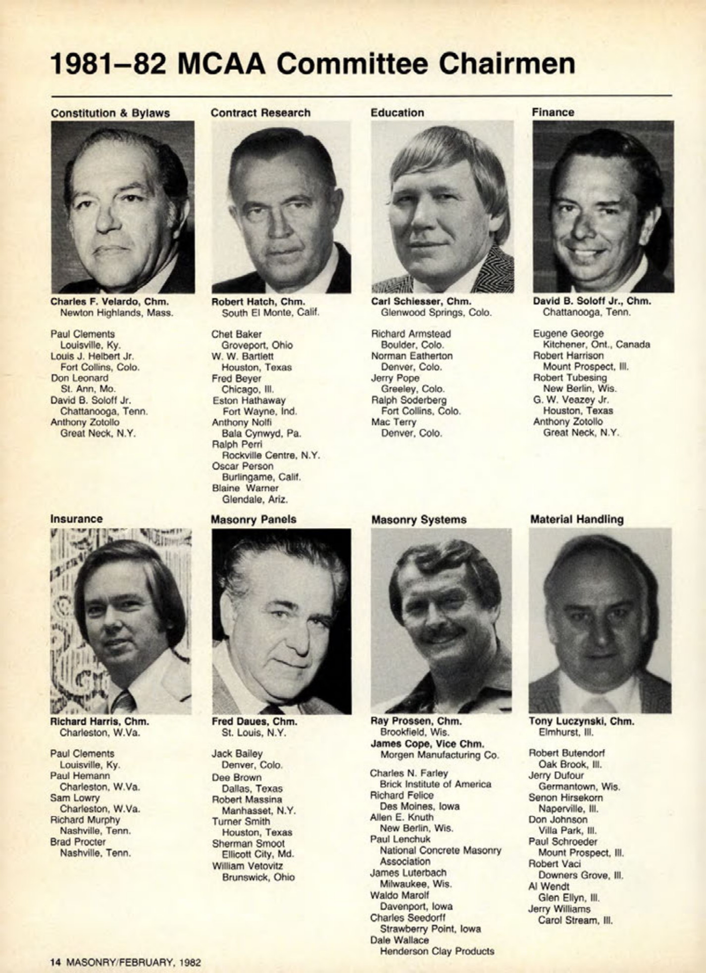 Masonry Magazine February 1982 Page. 14