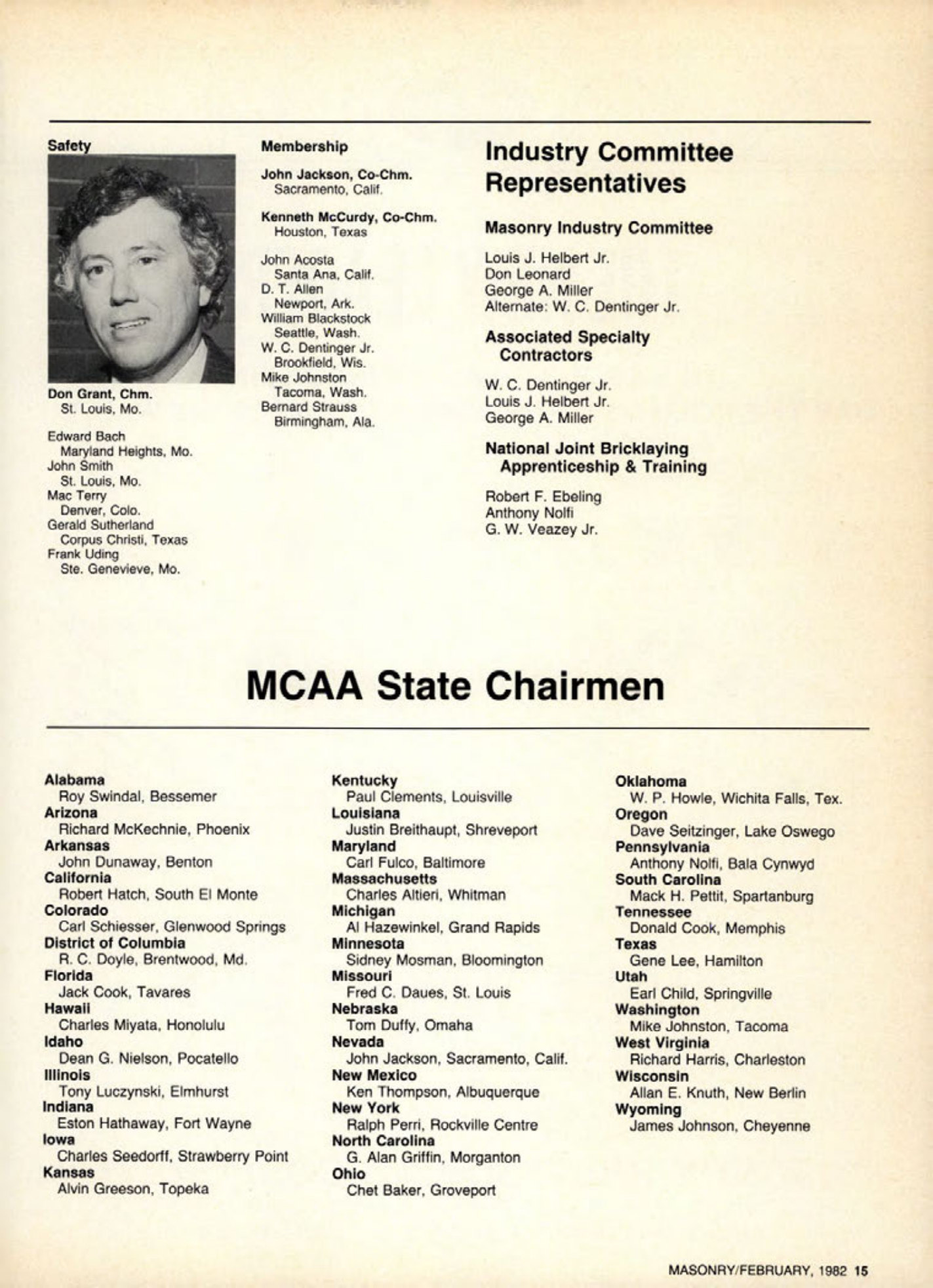 Masonry Magazine February 1982 Page. 15