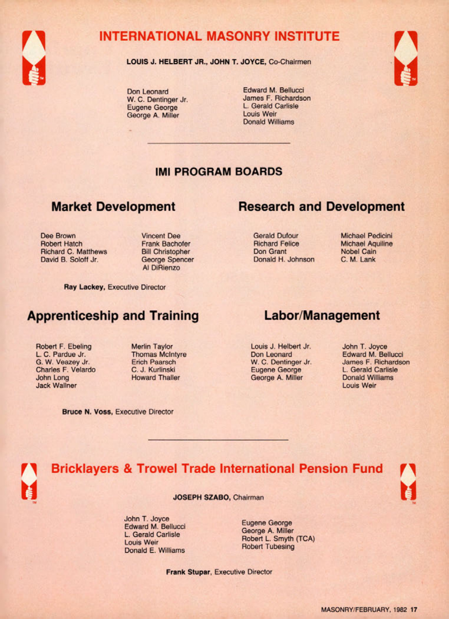 Masonry Magazine February 1982 Page. 17