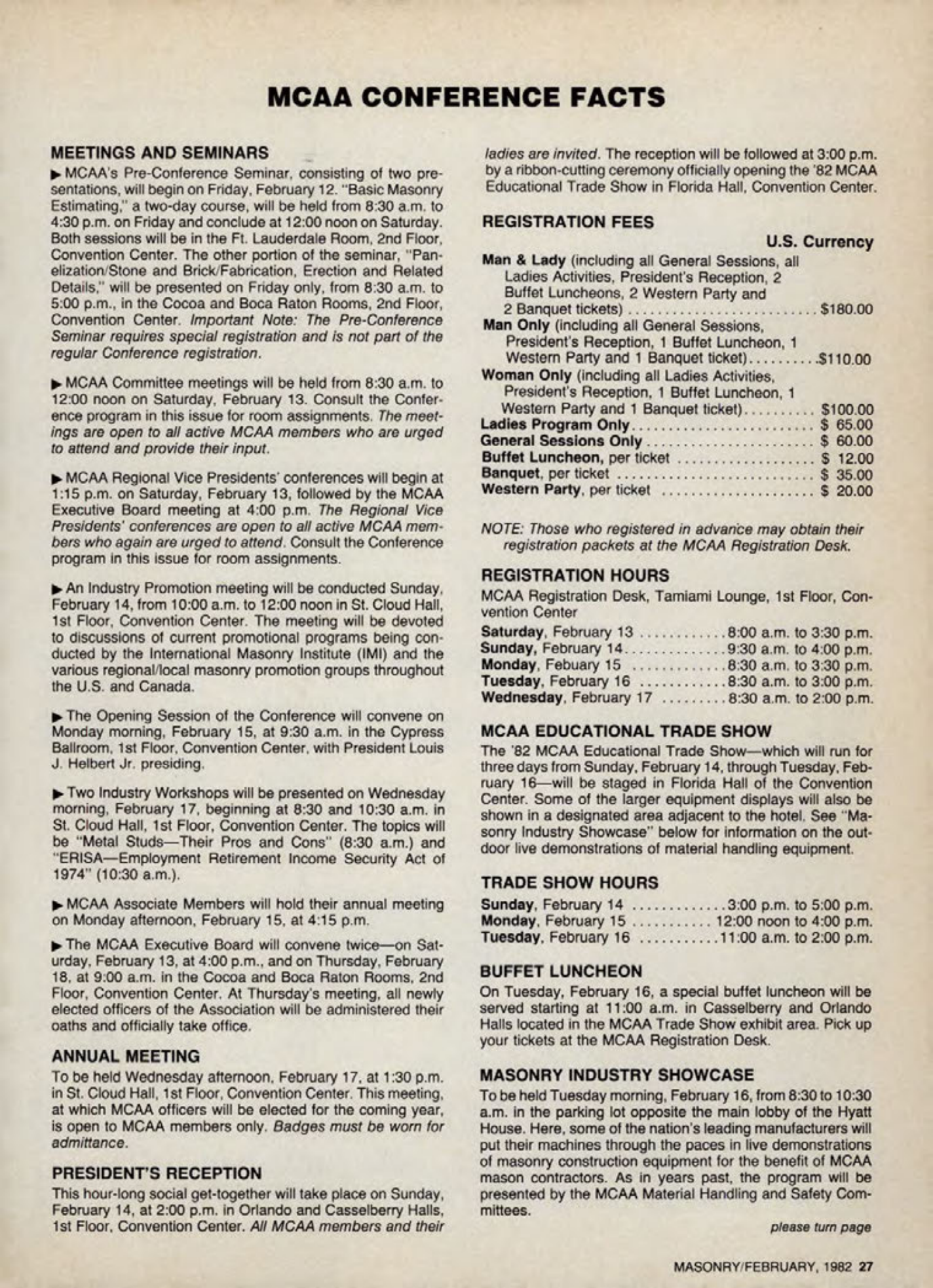 Masonry Magazine February 1982 Page. 27