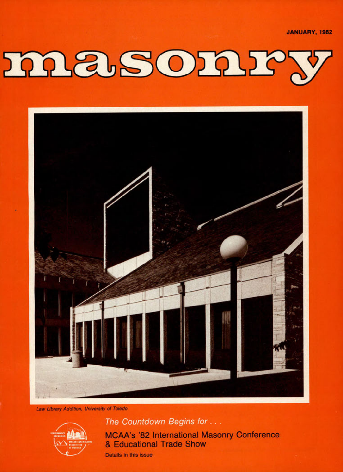 Masonry Magazine January 1982 Page. 1