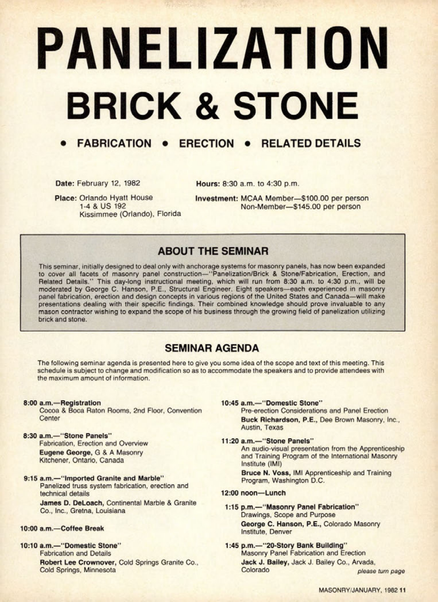 Masonry Magazine January 1982 Page. 11