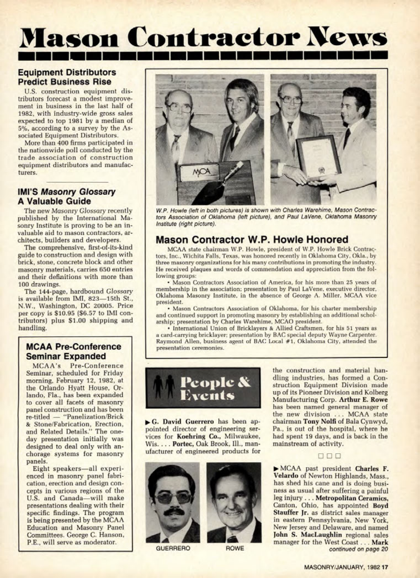 Masonry Magazine January 1982 Page. 17
