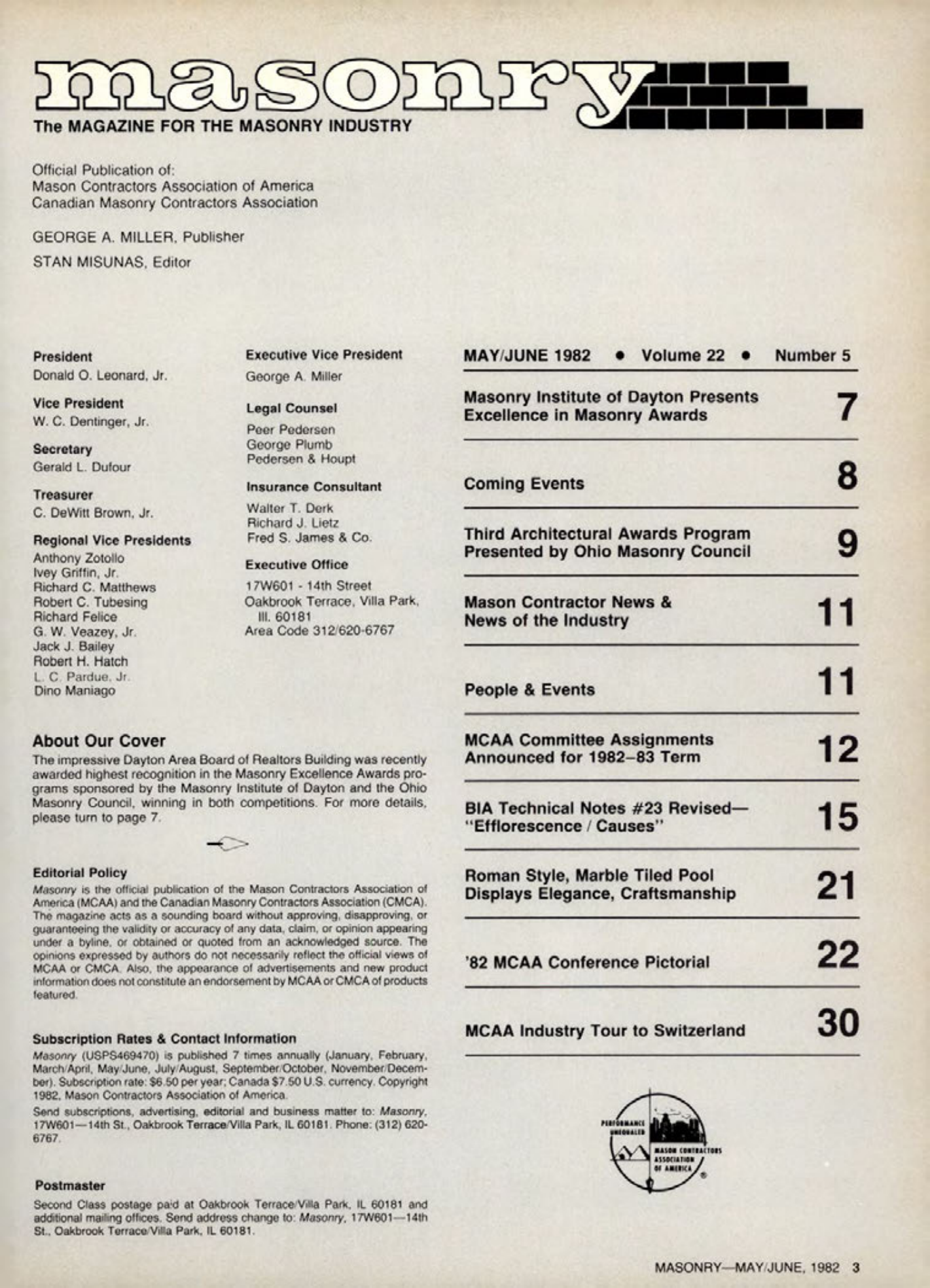 Masonry Magazine June 1982 Page. 3
