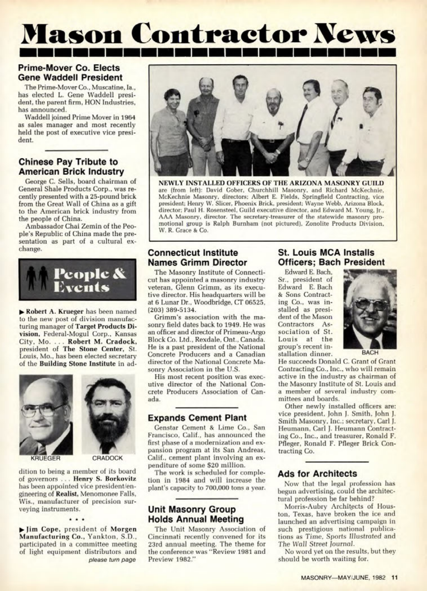 Masonry Magazine June 1982 Page. 11